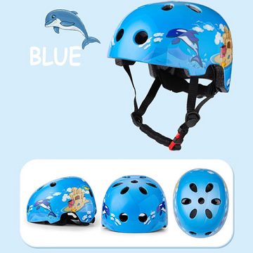CoolBlauza Kinderfahrradhelm Kinderhelm, einteiliger Skateboarding-Helm (1-tlg., Leichter und atmungsaktiver Helm), Macht das Fahren sicher und modisch