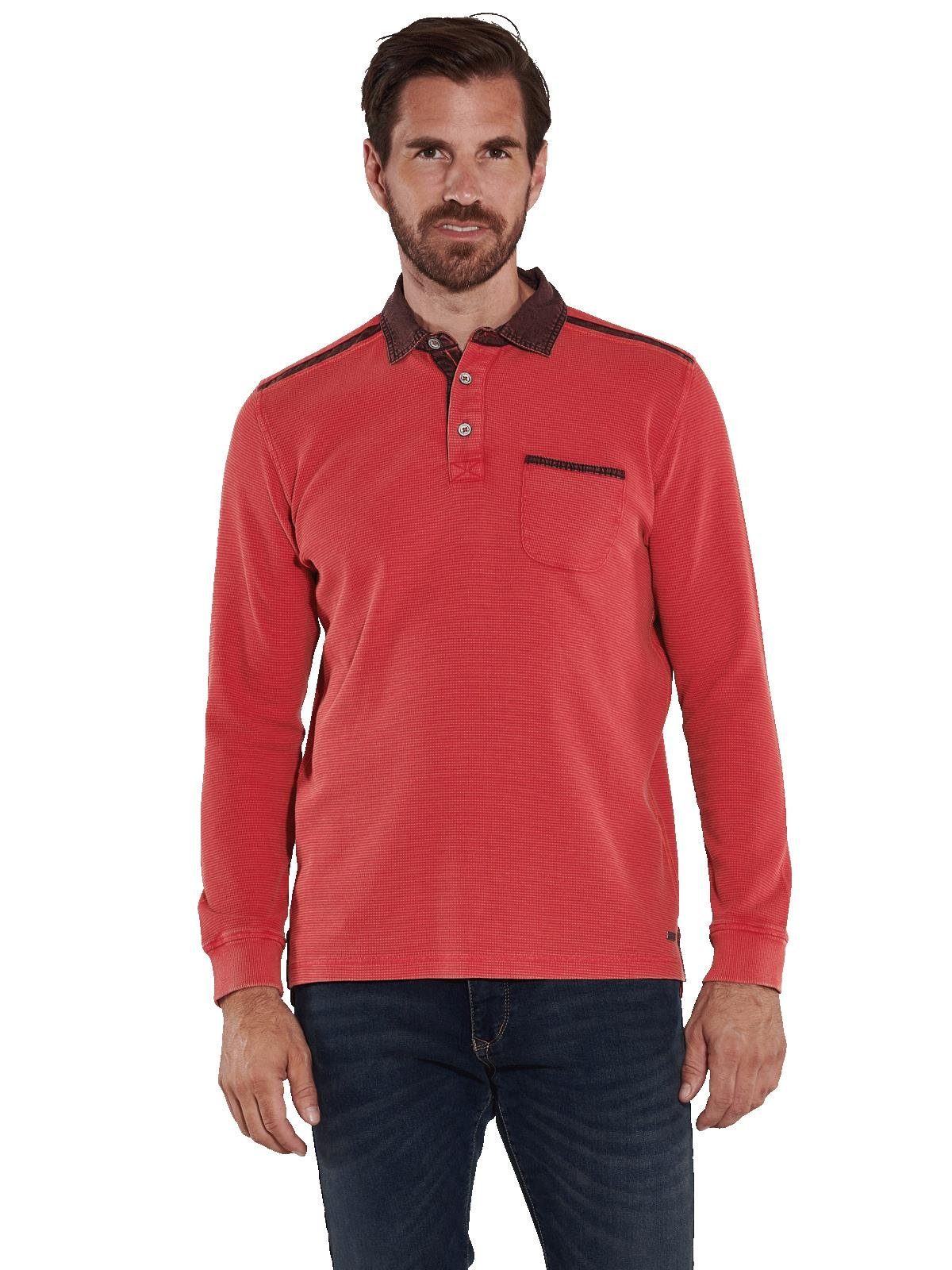 Engbers Langarm-Poloshirt Polo-Kragen mit Langarm-Shirt