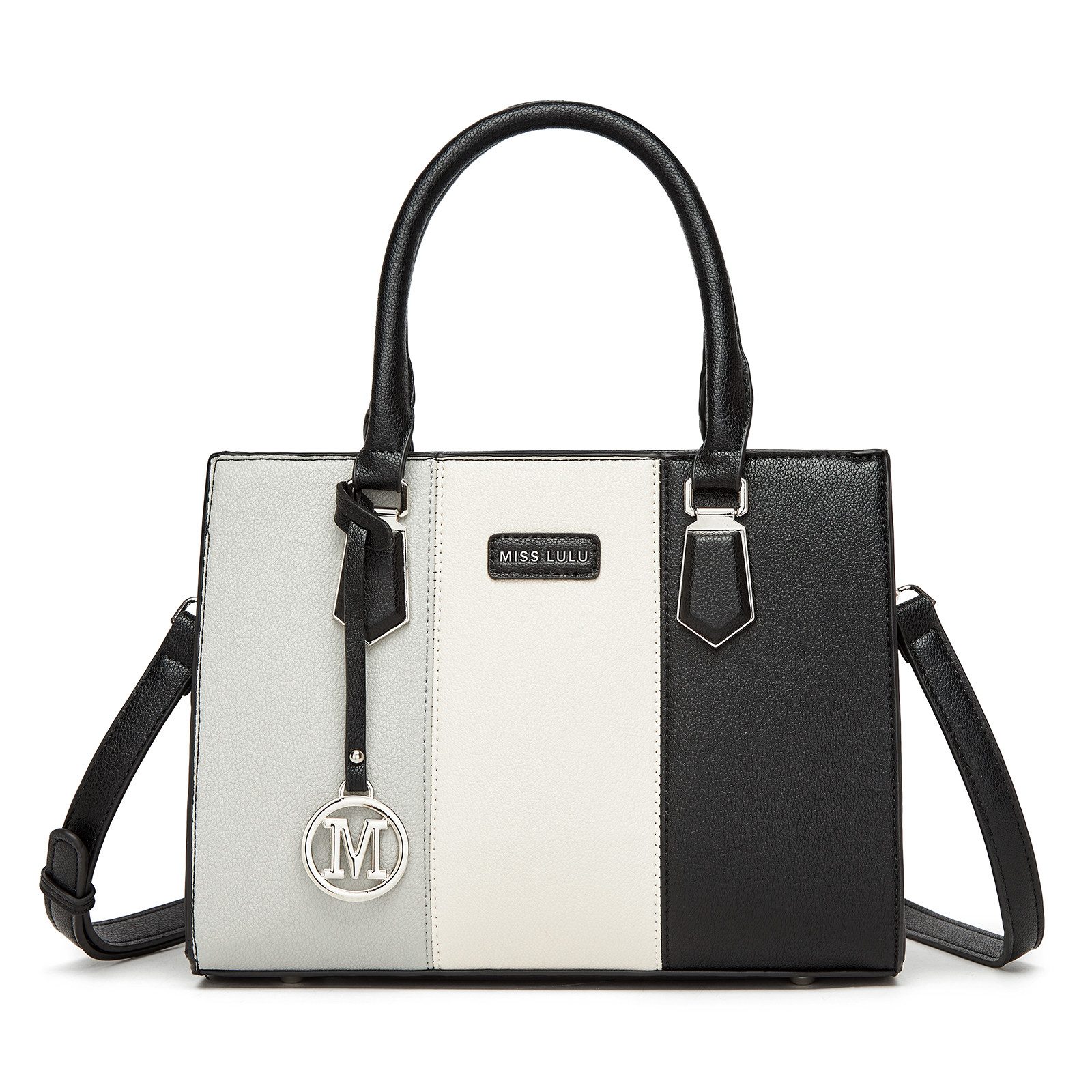 Miss Lulu Handtasche Damen Schultertaschen Damen Shopper 27x23x11cm