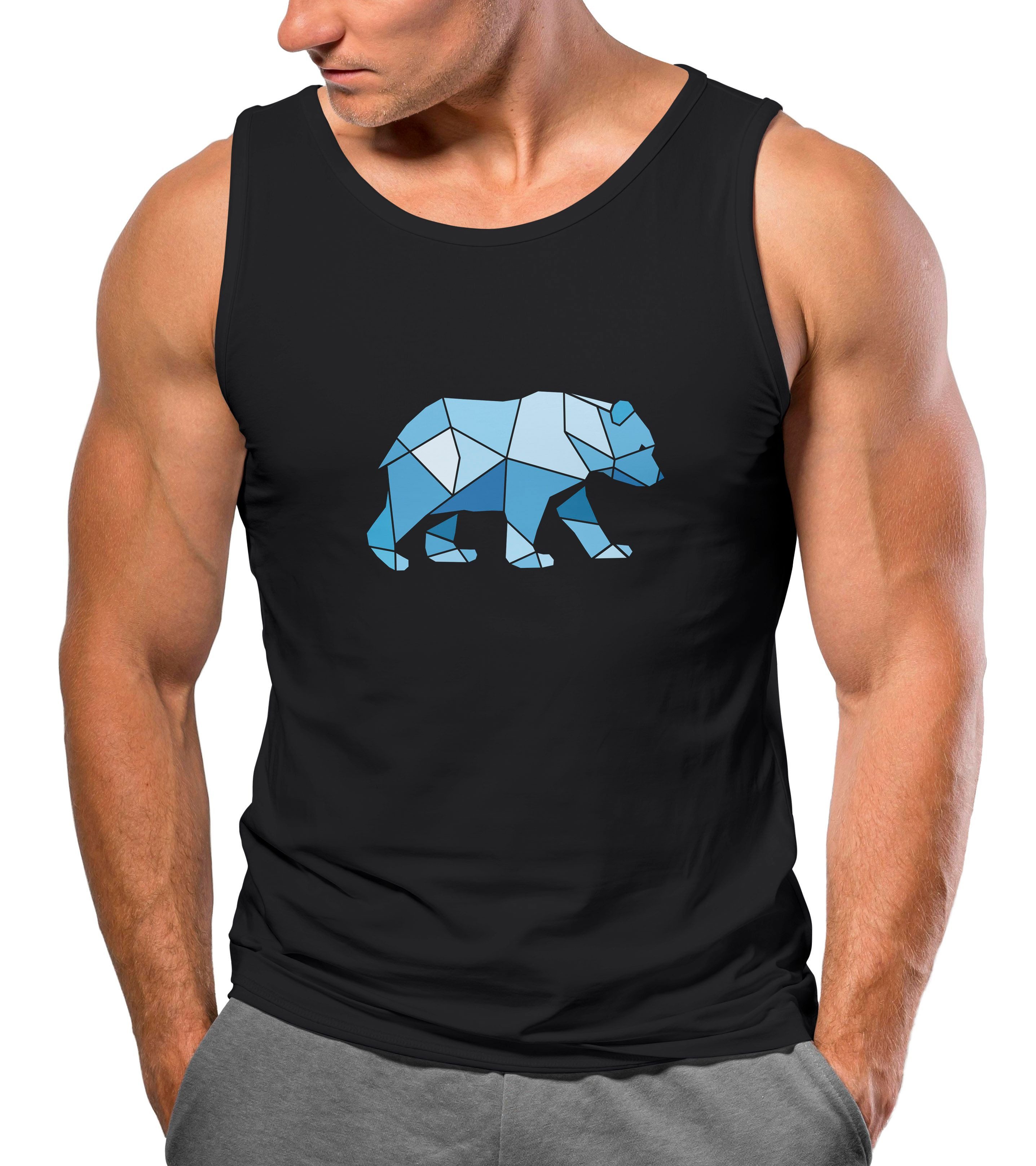Neverless Tanktop Herren Tank-Top Polygon Grafik günstig online kaufen