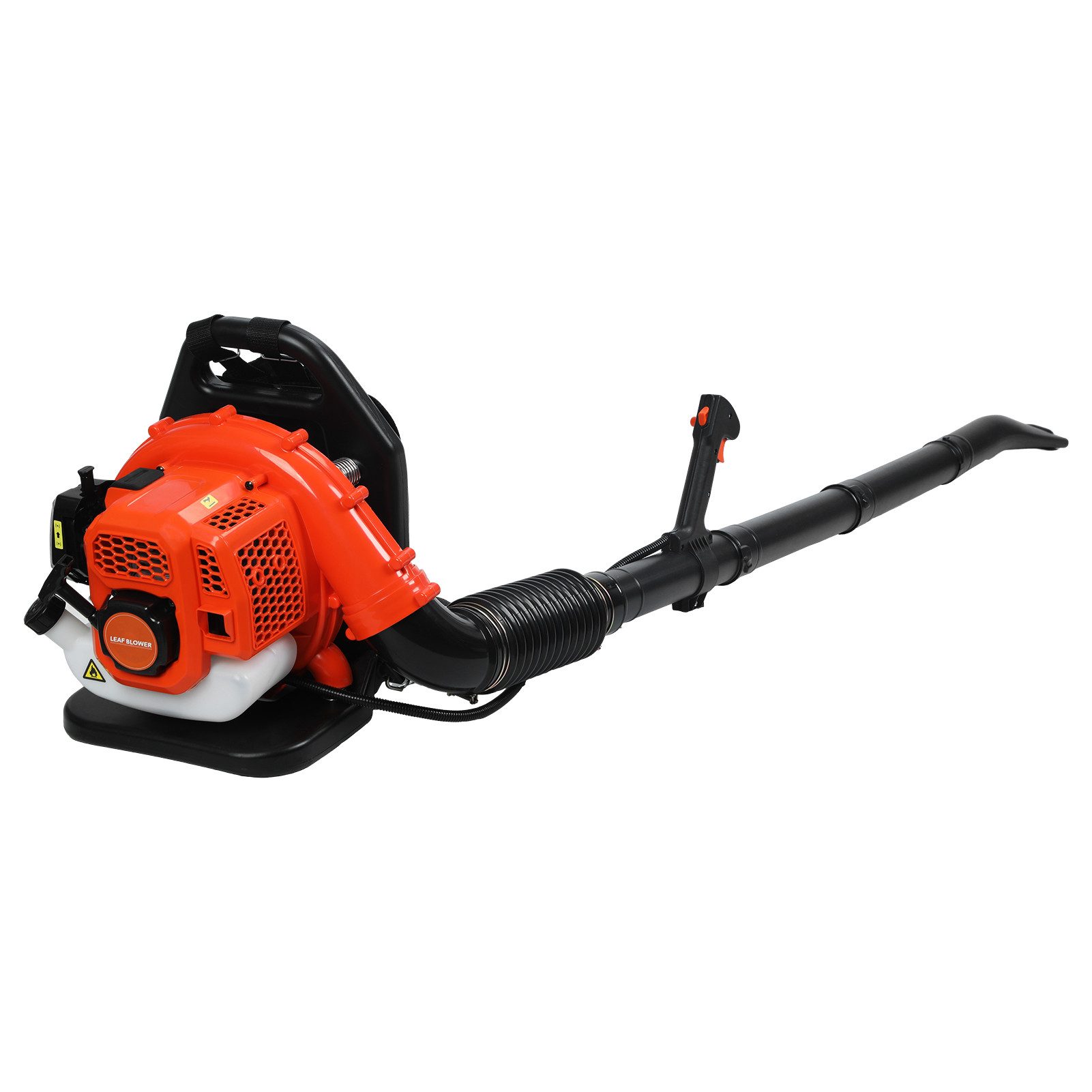Rutaqian Benzin-Laubbläser Benzin Laubbläser, 52CC 2-Takt Rücken-Laubbläser mit 550m³/h Luftstrom, 1.7KW Motor 1.2L Tank Leicht, Leiser Betrieb, Inkl. Zubehör für Garten