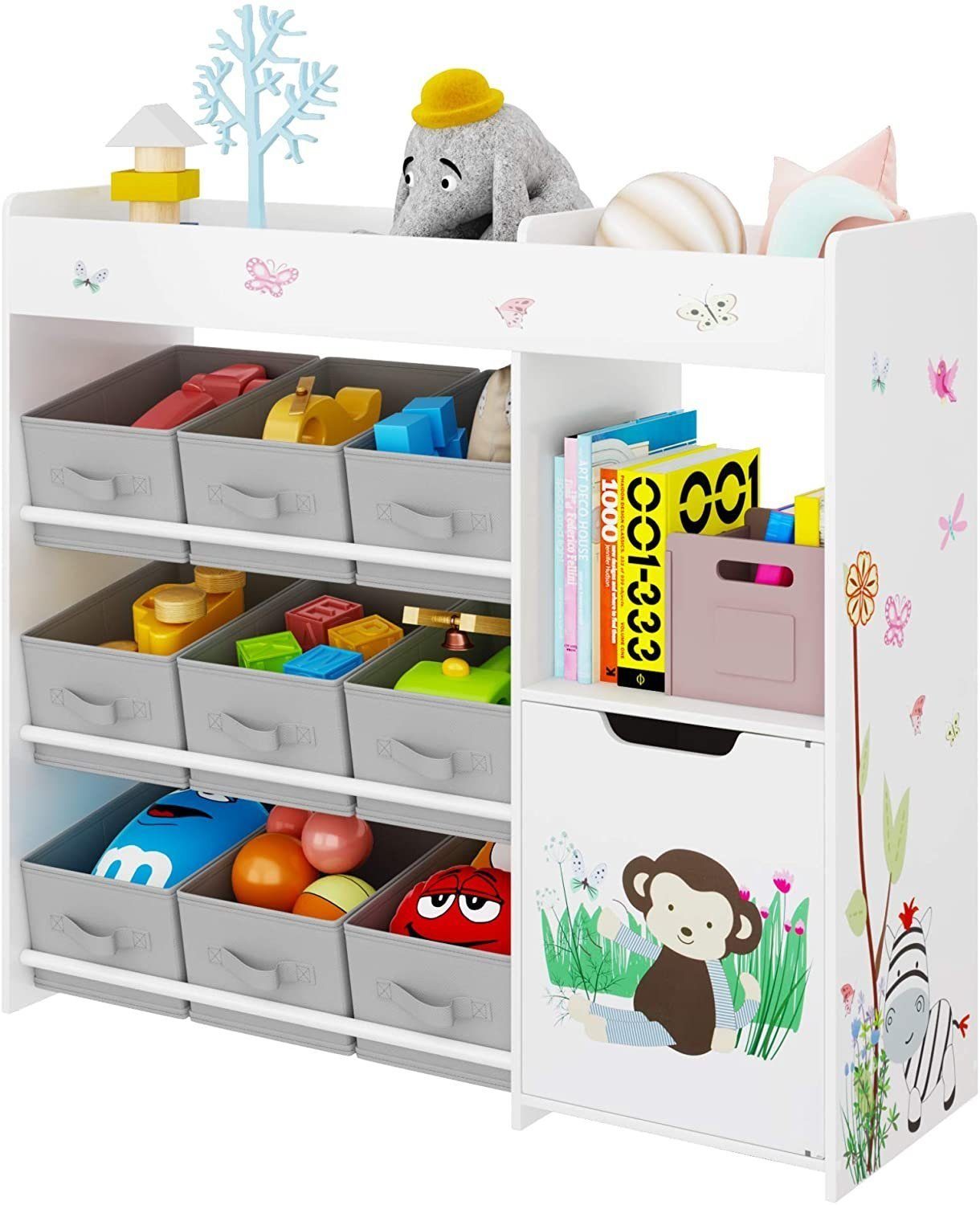 HOMECHO Spielzeugtruhe, Spielzeugregal Bücherregal Kinderzimmer mit günstig online kaufen