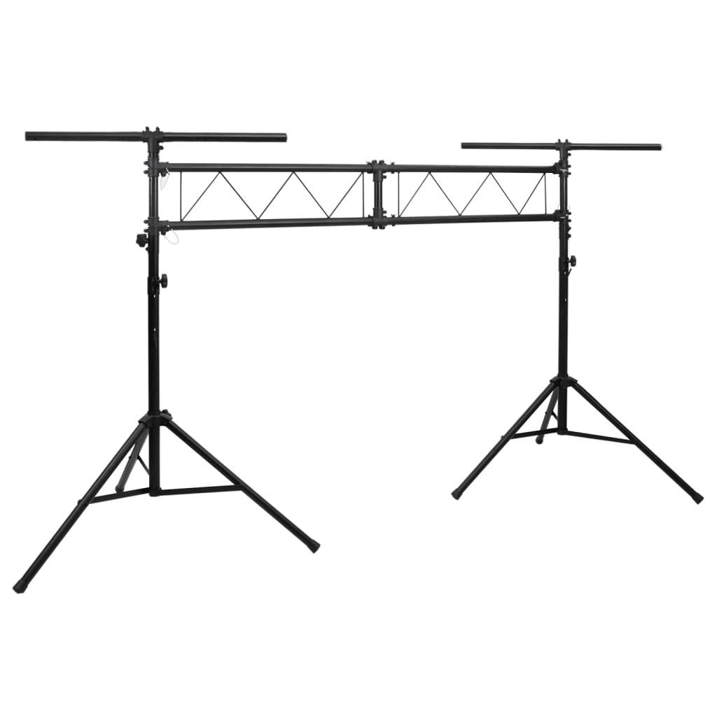 Arbeitslicht Leuchtenstativ Schwarz 338x115x(180-300) cm Stahl