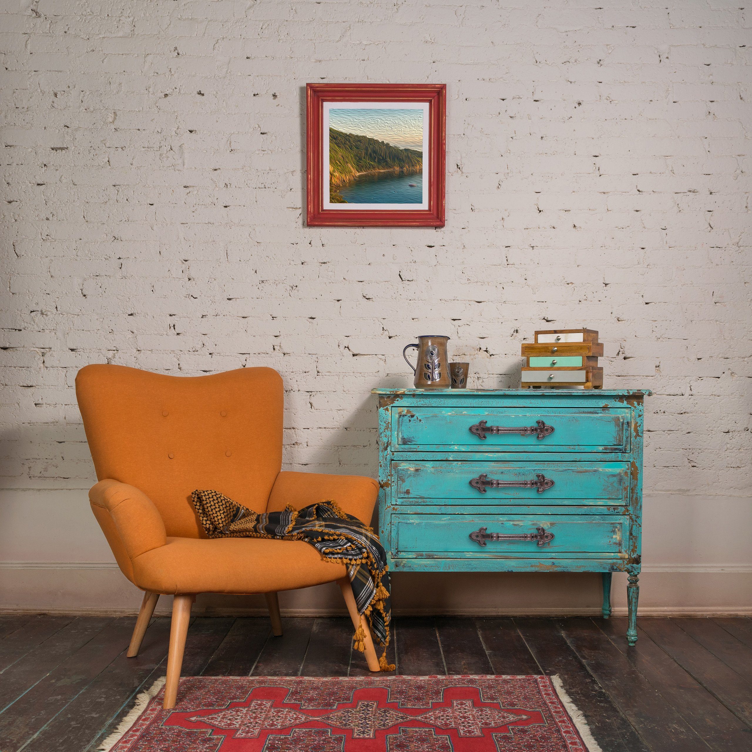 relaxdays Möbelgriff 6 x Möbelgriff Vintage braun