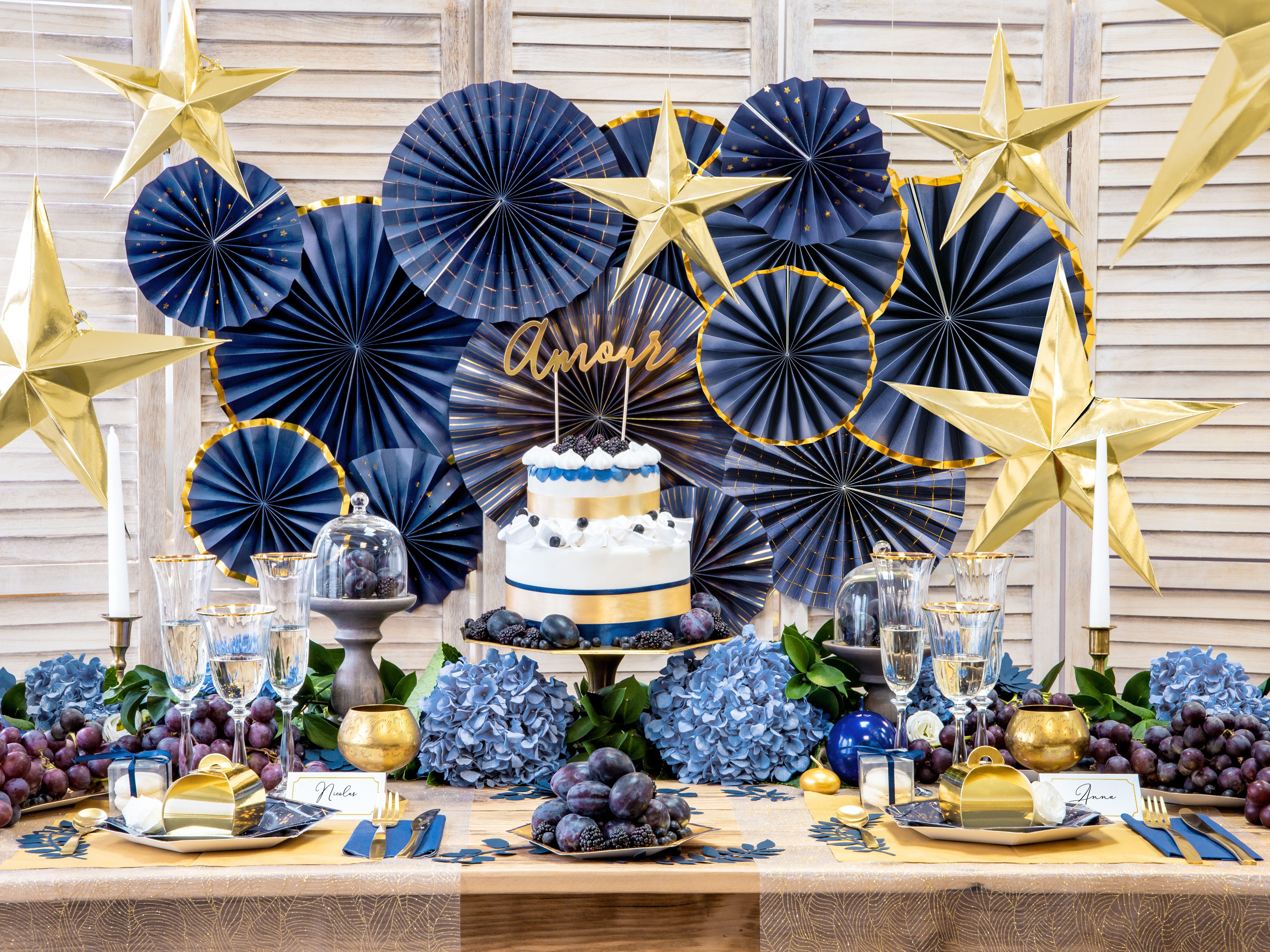 partydeco Papierserviette Servietten Uni 20Stk./40x40cm, Gold-Metallic