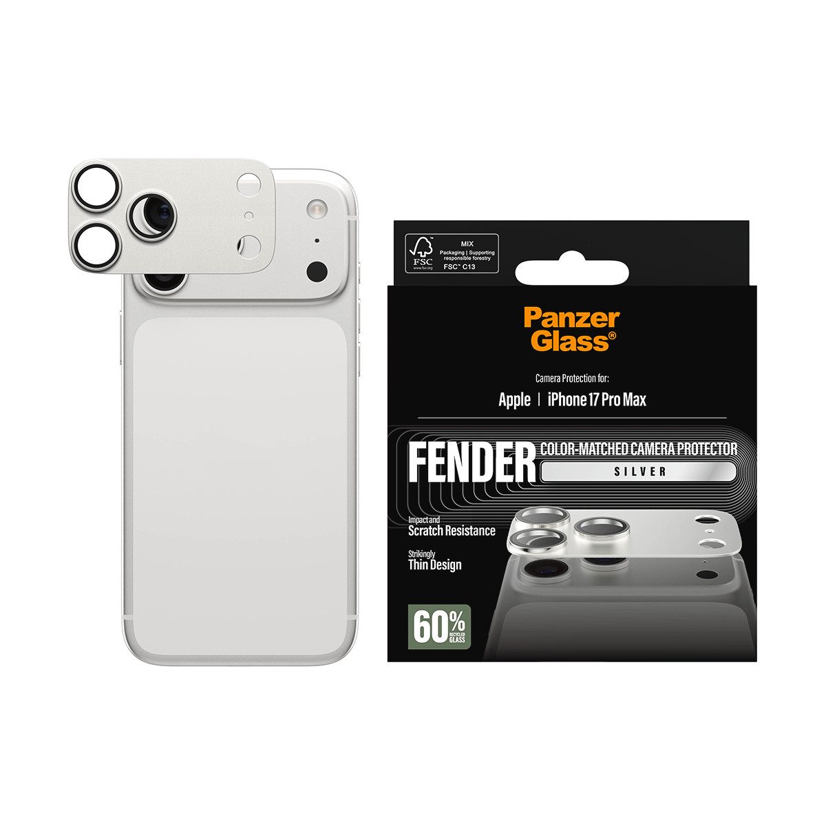 CARE by PanzerGlass Kameraschutzglas Fender Color-Matched Camera Protector für Apple iPhone 17 Pro Max, Kameraschutz,…