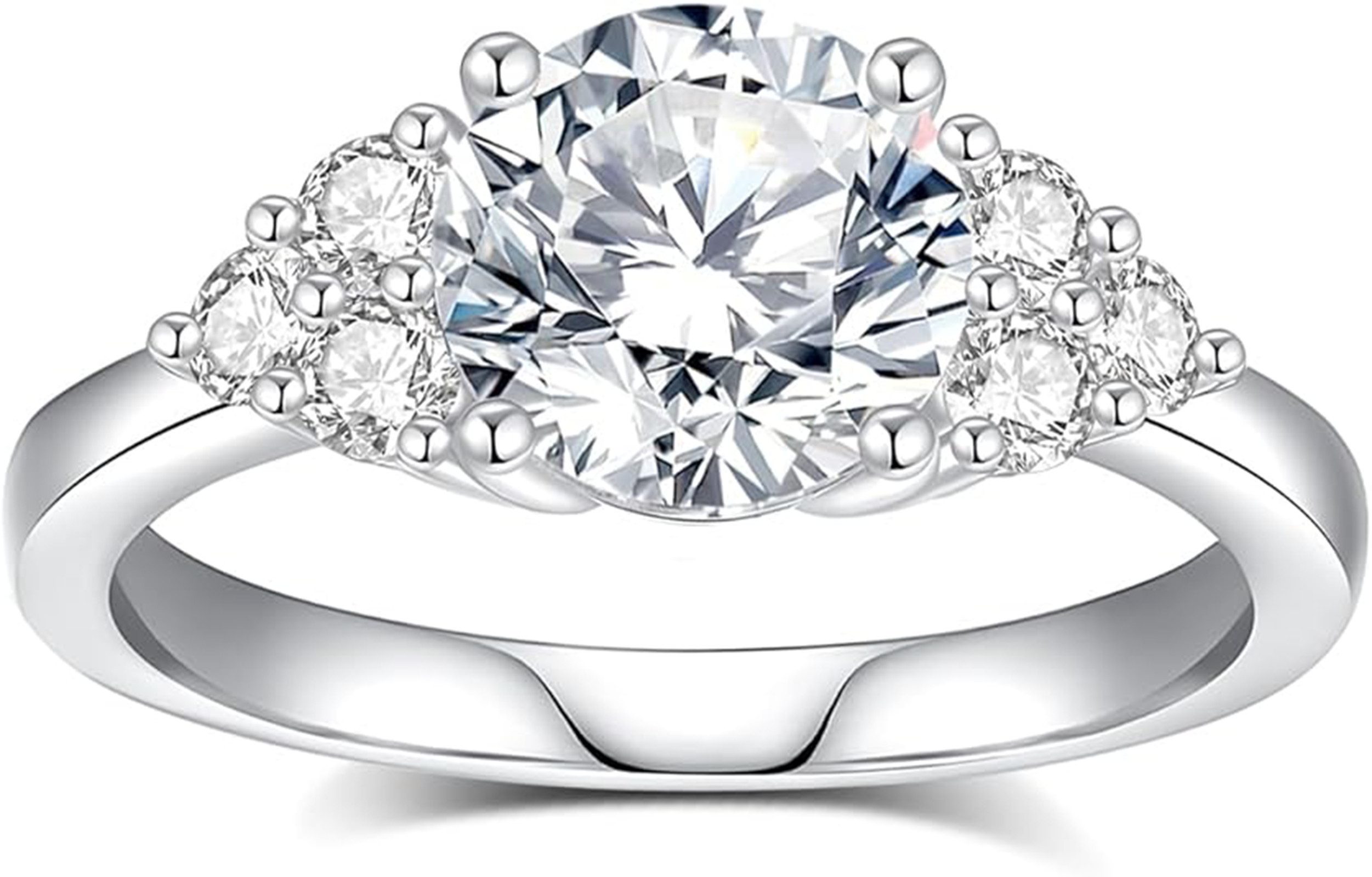 Jumpeak Diamantring 2CT E VS1, IGI Zertifikat, Labor gezüchtete Diamanten,Diamantring, Eheringe, Verlobungsringe, Kreisförmiges Schneiden,Feine Verpackungen