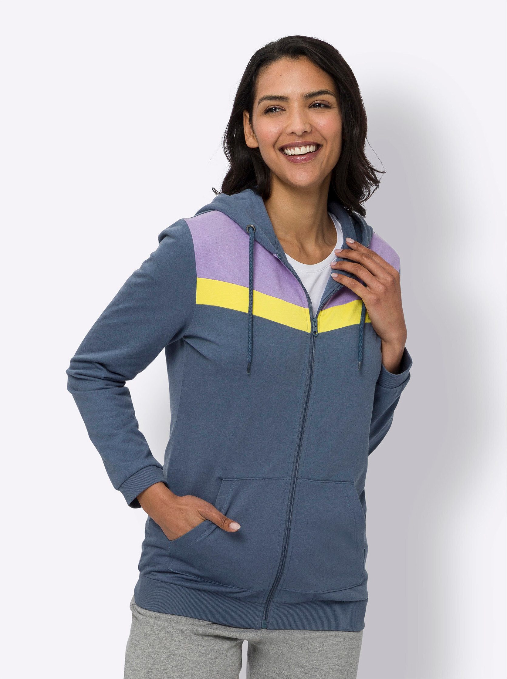 Sieh an! Trainingsshirt Kapuzensweatjacke günstig online kaufen