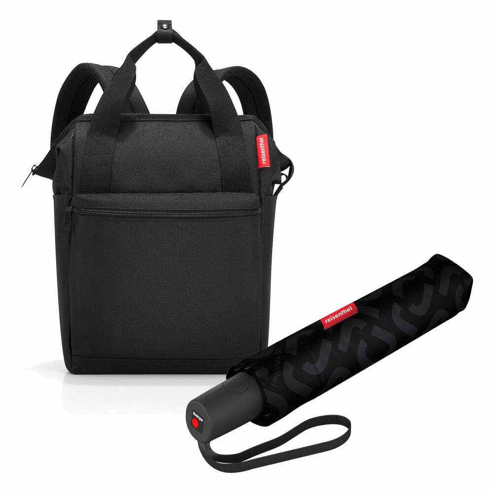 REISENTHEL® Reisetasche allrounder R Set Black (Set, 2-tlg), mit umbrella pocket duomatic