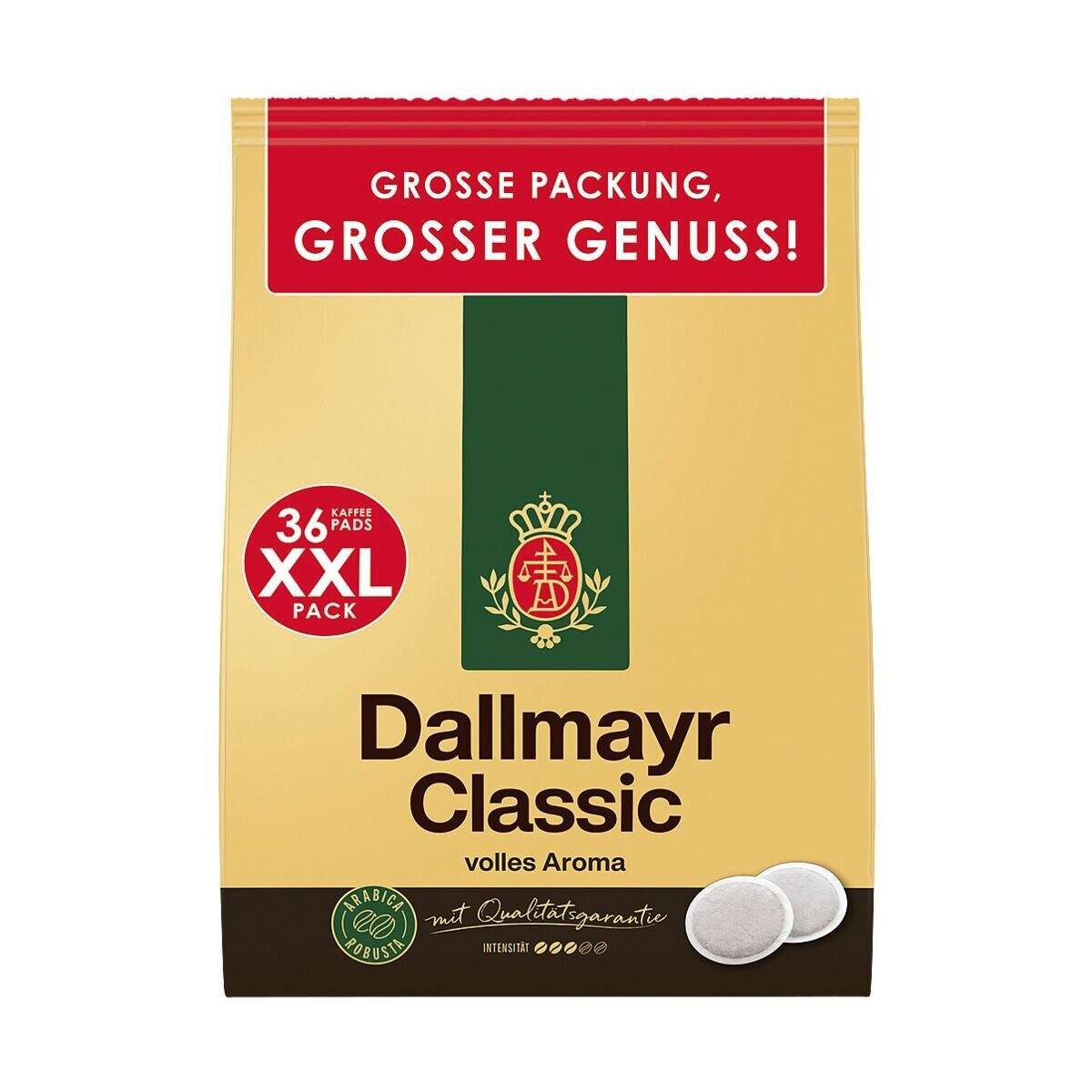 DALLMAYR Kaffee Classic Pads, 36 Pads