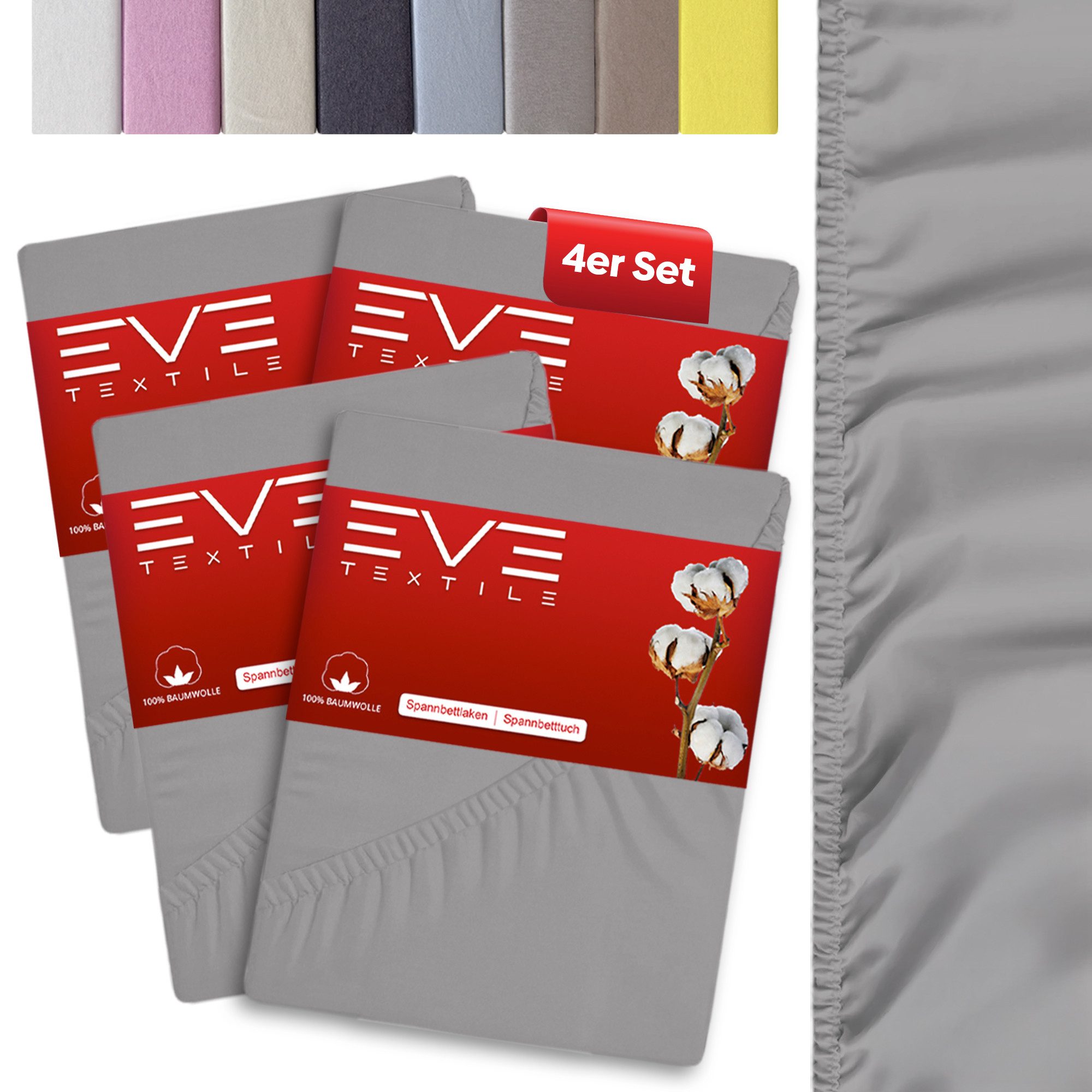 Eve Textile GmbH Spannbettlaken Spannbetttuch Bettlaken günstig online kaufen