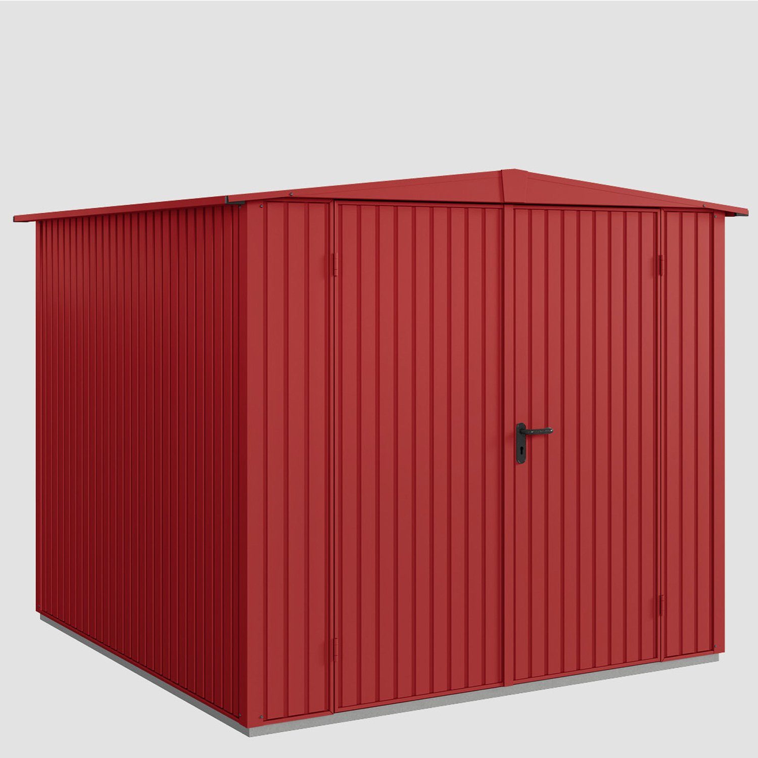 Hörmann Ecostar Gerätehaus Trend mit Satteldach (259 x 248 cm), Metall, ohne scharfe Kanten