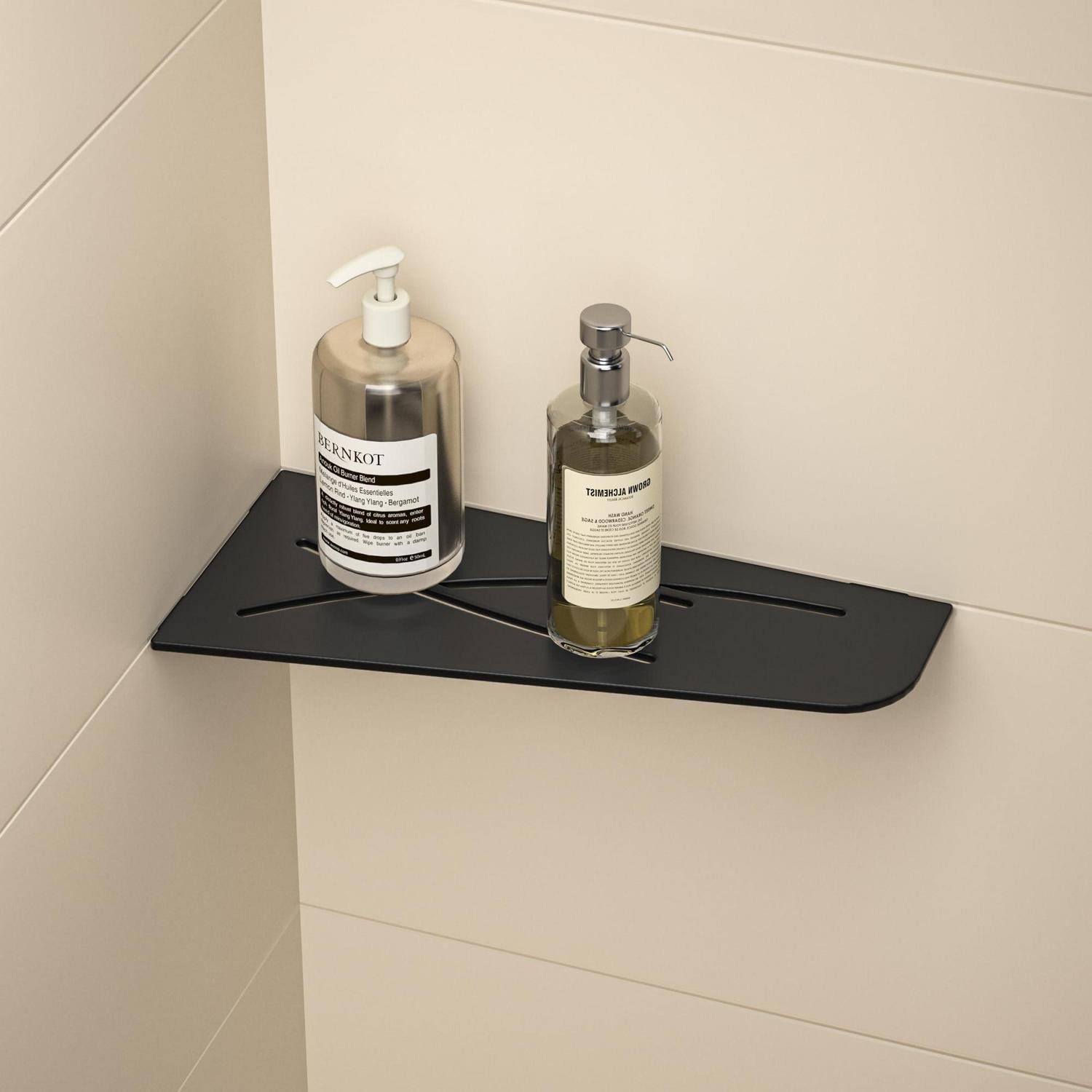 LuxusKollektion Eckregal Duschregal Eck SUS304 Edelstahl Schwarz 254mm, 1-tlg.