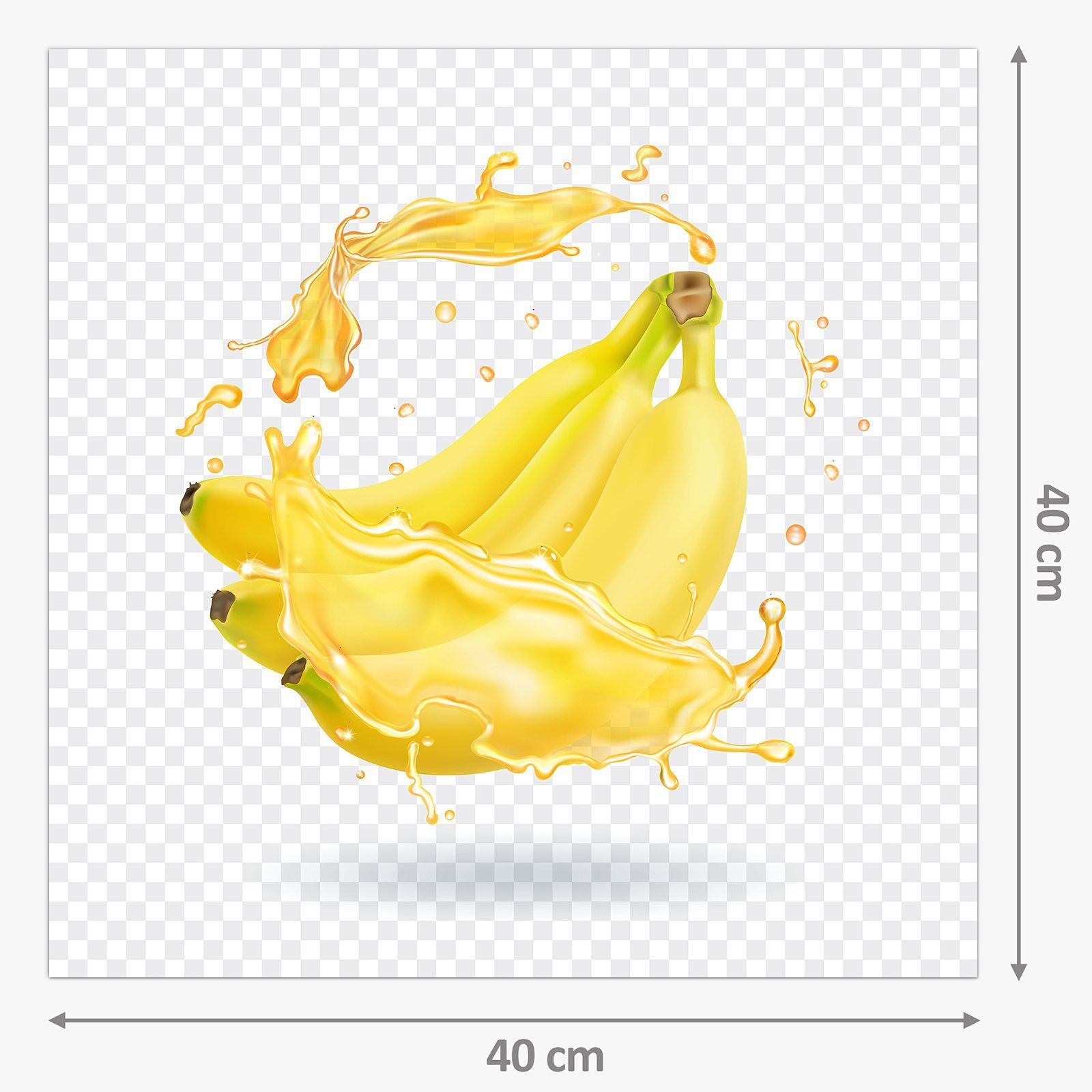 Küchenrückwand Motiv Primedeco Bananensplash mit Küchenrückwand Spritzschutz Glas
