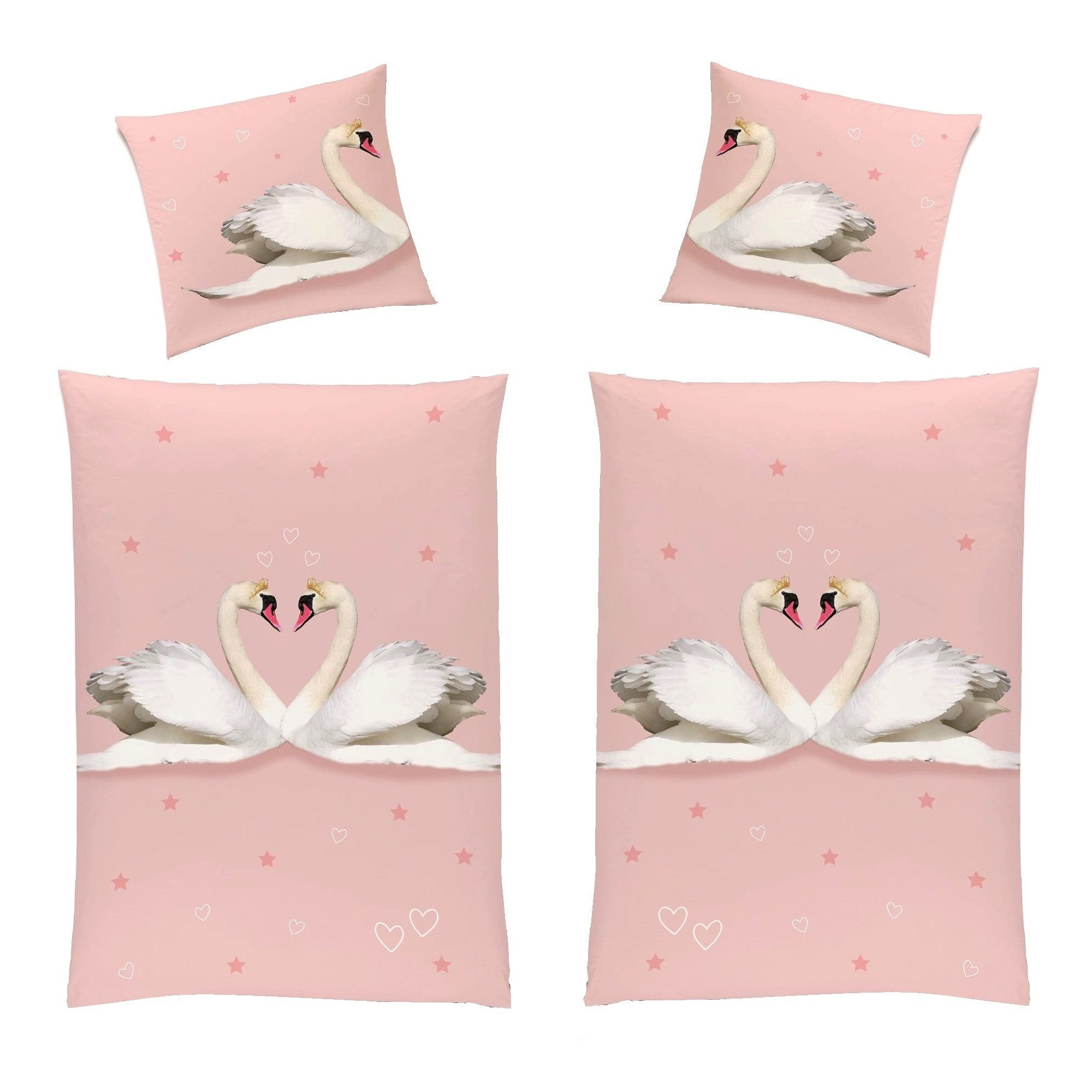 Familando Partnerbettwäsche Swan in Love Set günstig online kaufen