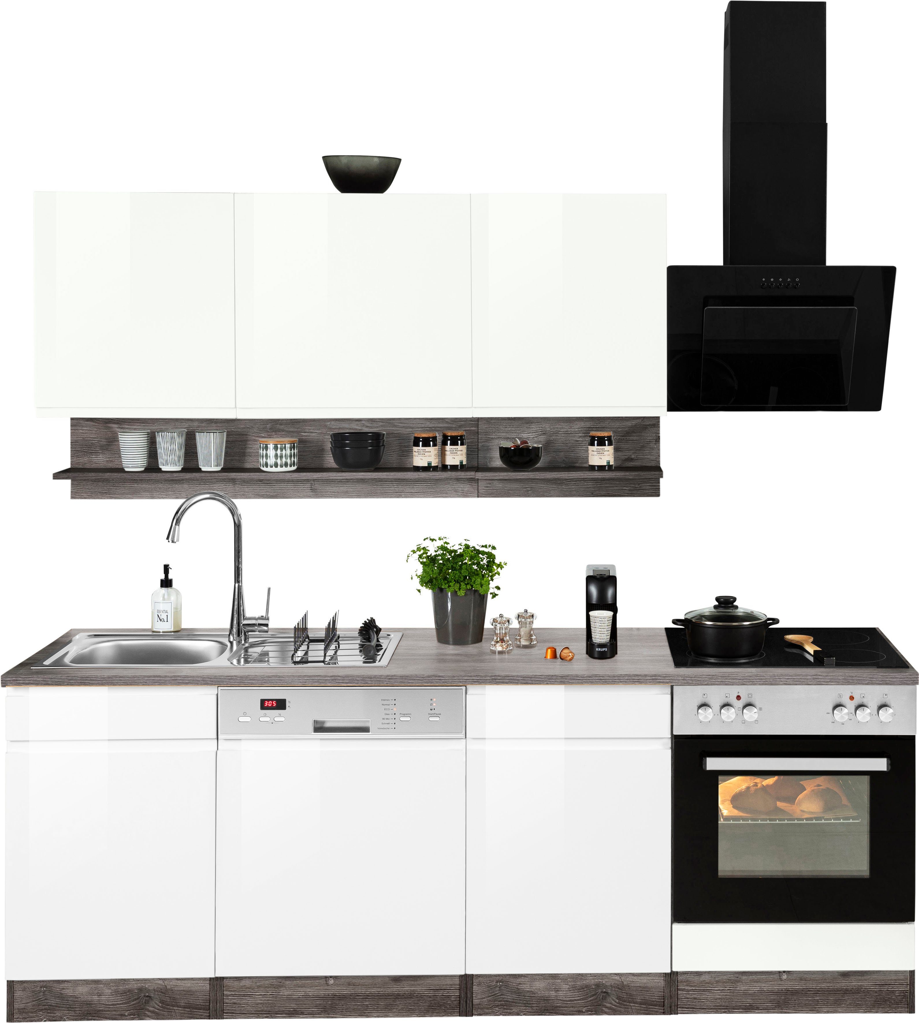 KOCHSTATION Küchenzeile KS-Virginia, Breite 220 cm, günstig online kaufen