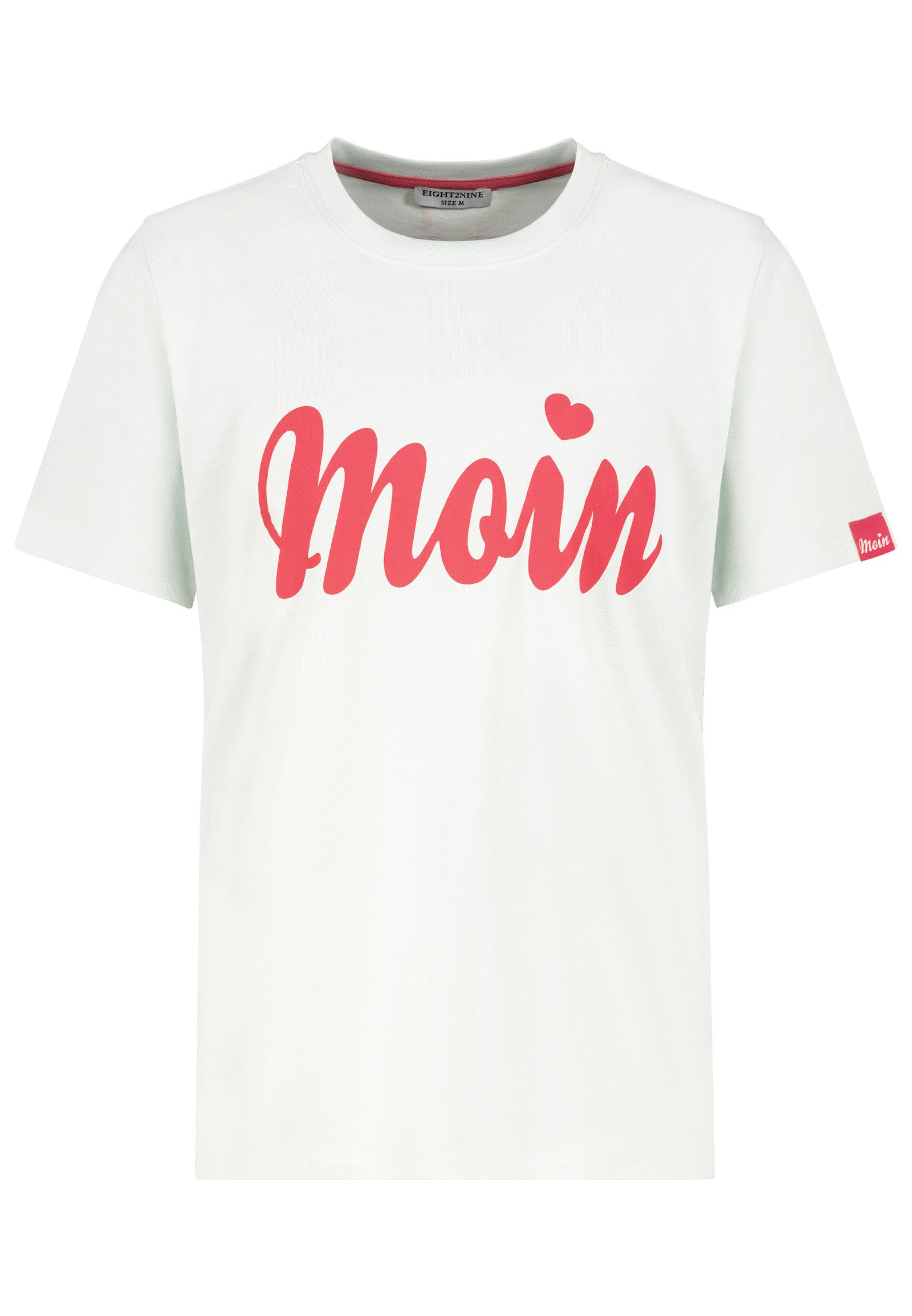 Eight2Nine T-Shirt Damen Baumwollshirt maritim Printshirt, maritime Motive: Anker, Moin, Strandkorb
