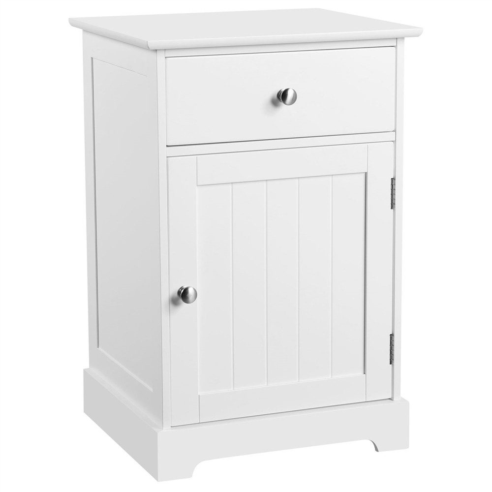 Yaheetech Nachttisch Nachtschrank 40 × 35 × 60 cm (1-St), mit 1 Schublade und 2 Fächern, Einlegeboden höhenverstellbar
