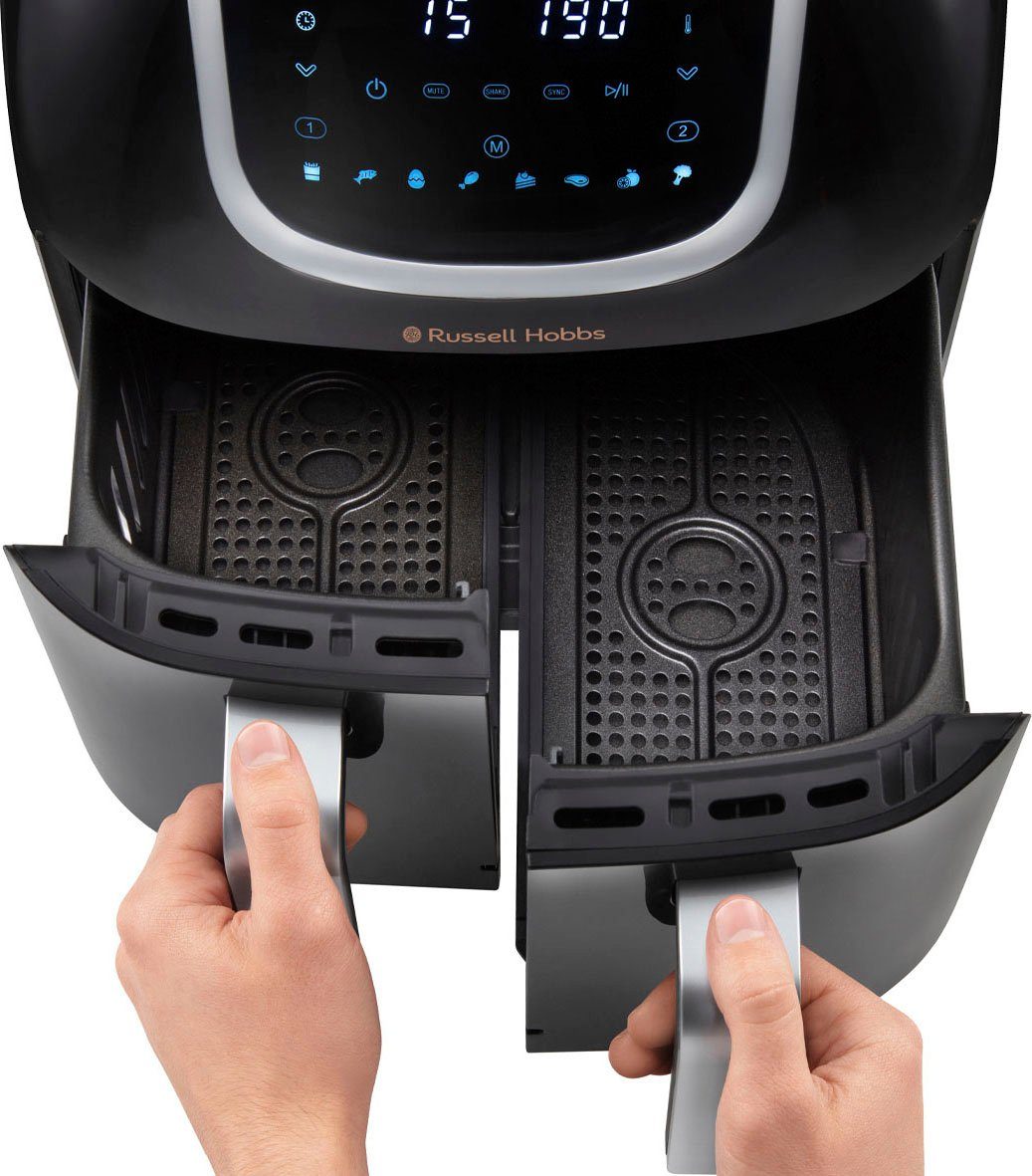 RUSSELL HOBBS Heißluftfritteuse 27290-56 SatisFry Snappi Dual Basket, 1700 W