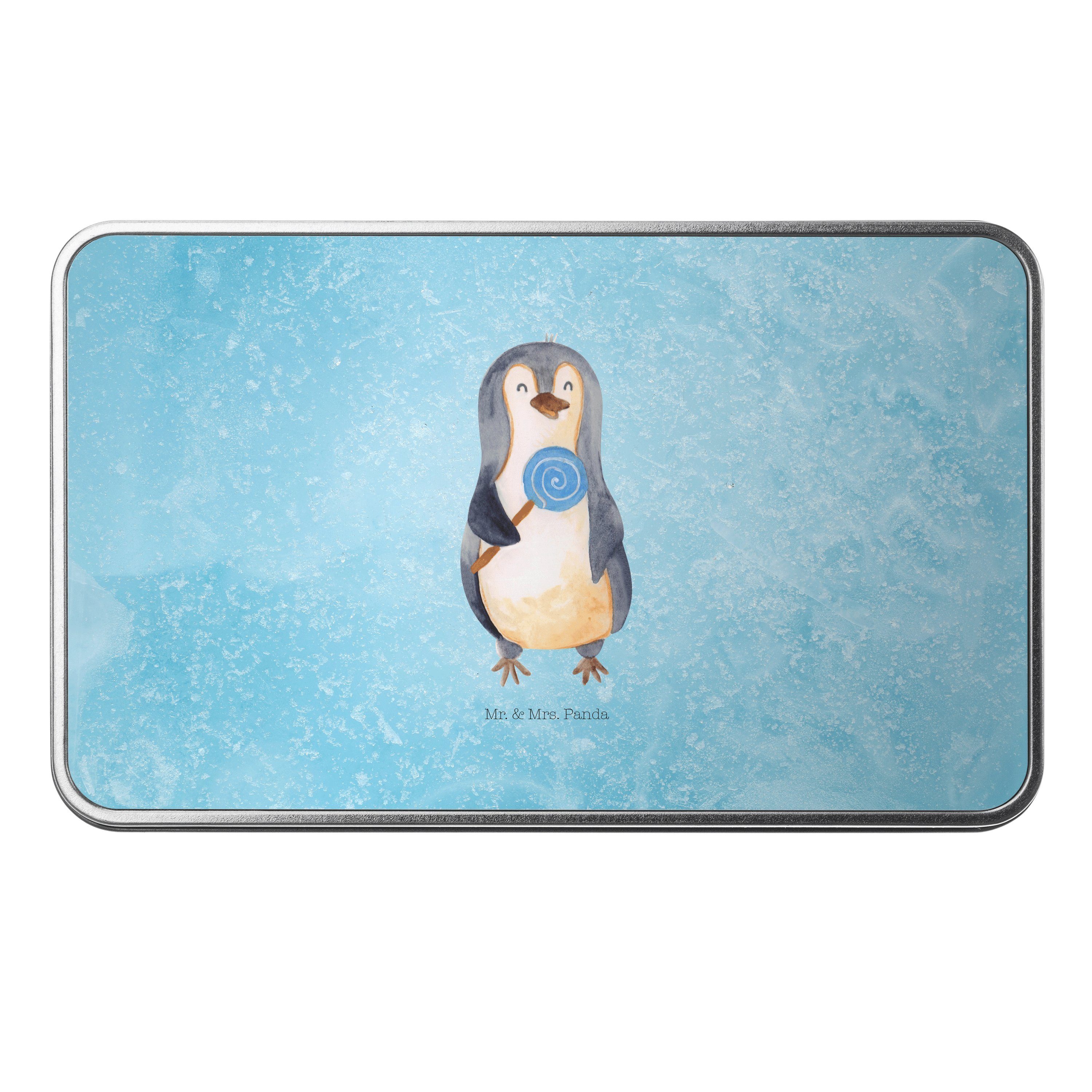 Mr. & Mrs. Panda Dose Pinguin Lolli - Eisblau - Geschenk, naschen, Süßigkeiten, Kind, Gaune (1 St)