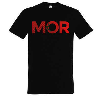 Youth Designz T-Shirt Marokko Herren T-Shirt im Fußball Look mit MOR Frontprint