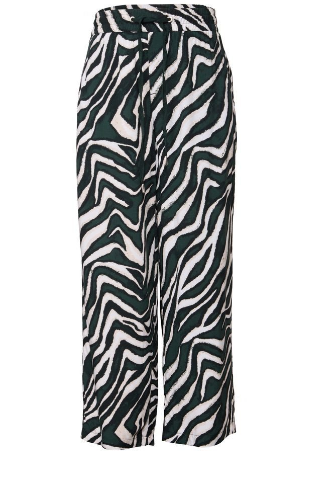 STREET ONE Stoffhose – Gemusterte Wide günstig online kaufen
