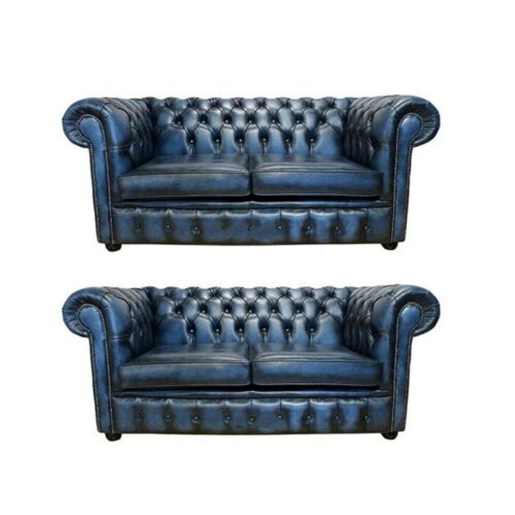 JVmoebel Chesterfield-Sofa, Chesterfield Leder Sitz Garnitur Design Polster Luxus Sofa Couch