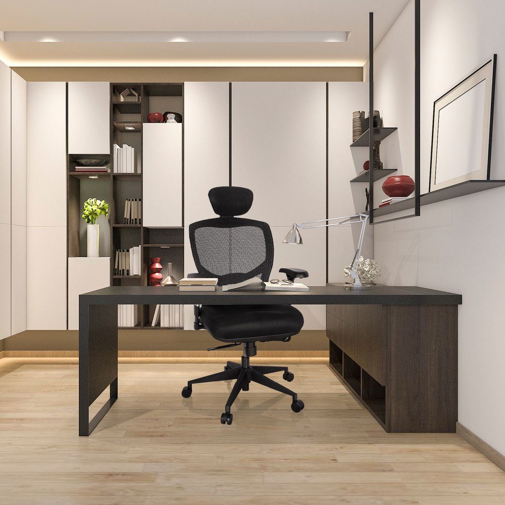 OFFICE Armlehnen Bürostuhl Stoff (1 End Schreibtischstuhl High hjh Schwarz Drehstuhl ergonomisch BASE VENUS St), mit