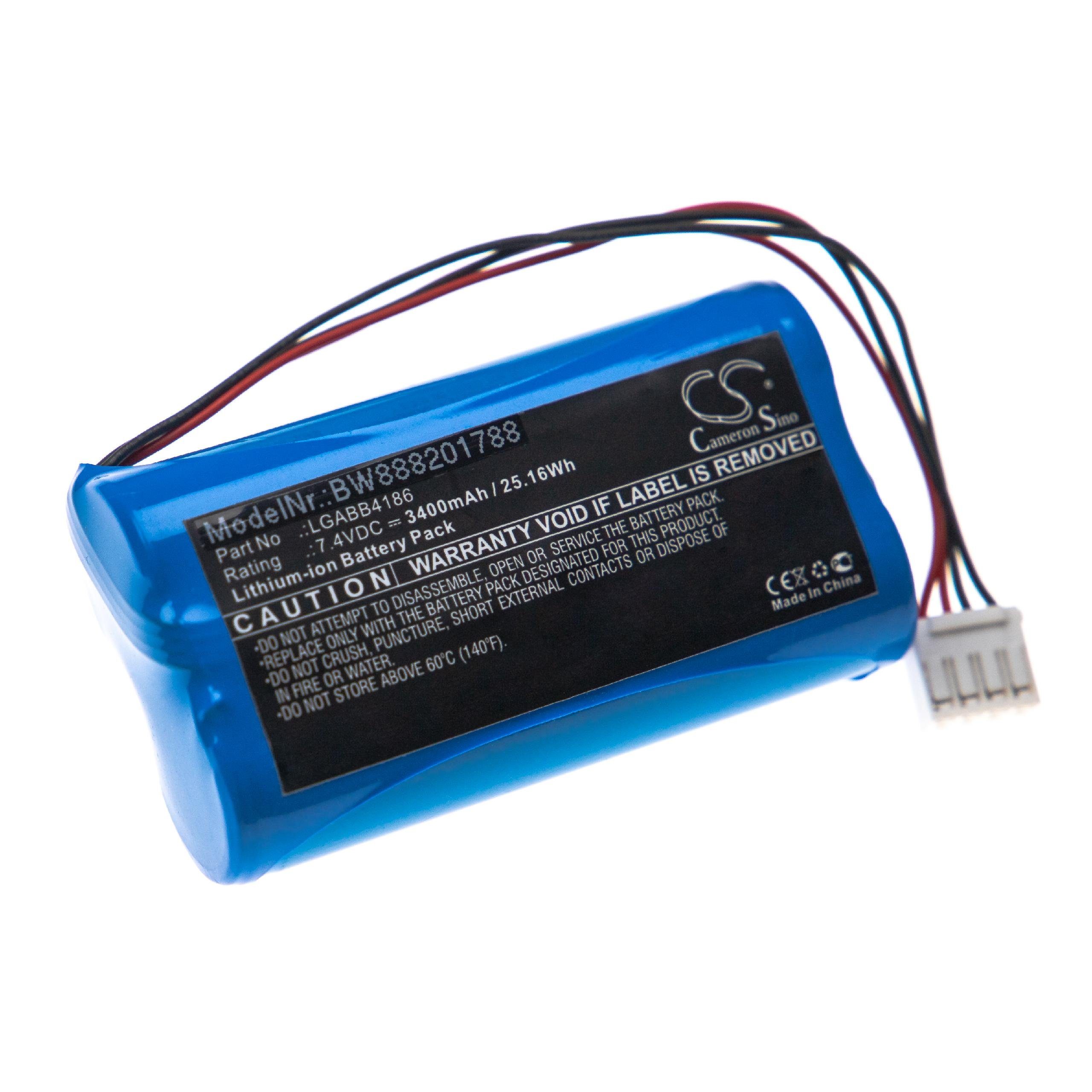 vhbw Ersatz für DJI LGABB4186, RC03012, TI100782 für Drohnen-Akku Li-Ion 3400 mAh (7,4 V)