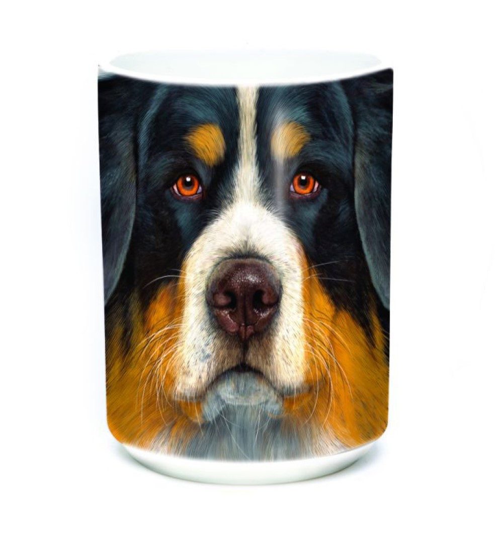 The Mountain Tasse Berner Sennenhund Kaffeetasse Teetasse Kakaotasse, Keramik, 443 ml, XXL-Tasse