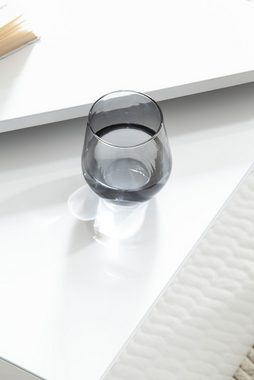 Wohnling Satztisch WL6.858 (Couchtisch 2er Set Weiß Hochglanz Eckig Modern), Sofatisch MONOBLOC, Wohnzimmertisch Beistelltisch