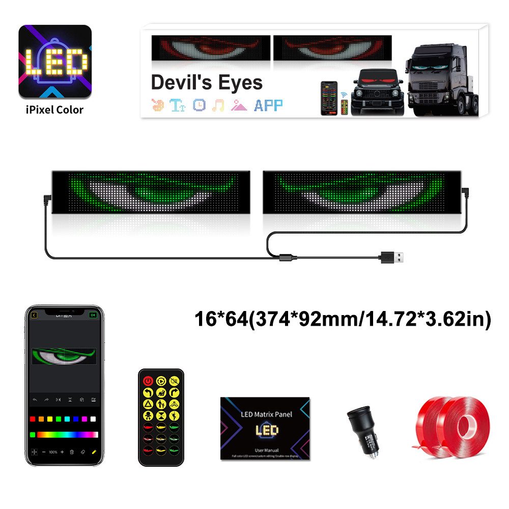QUBEBU Dekolicht Devil Eyes Light for Cars, Teufelaugen Licht Dynamische Au günstig online kaufen