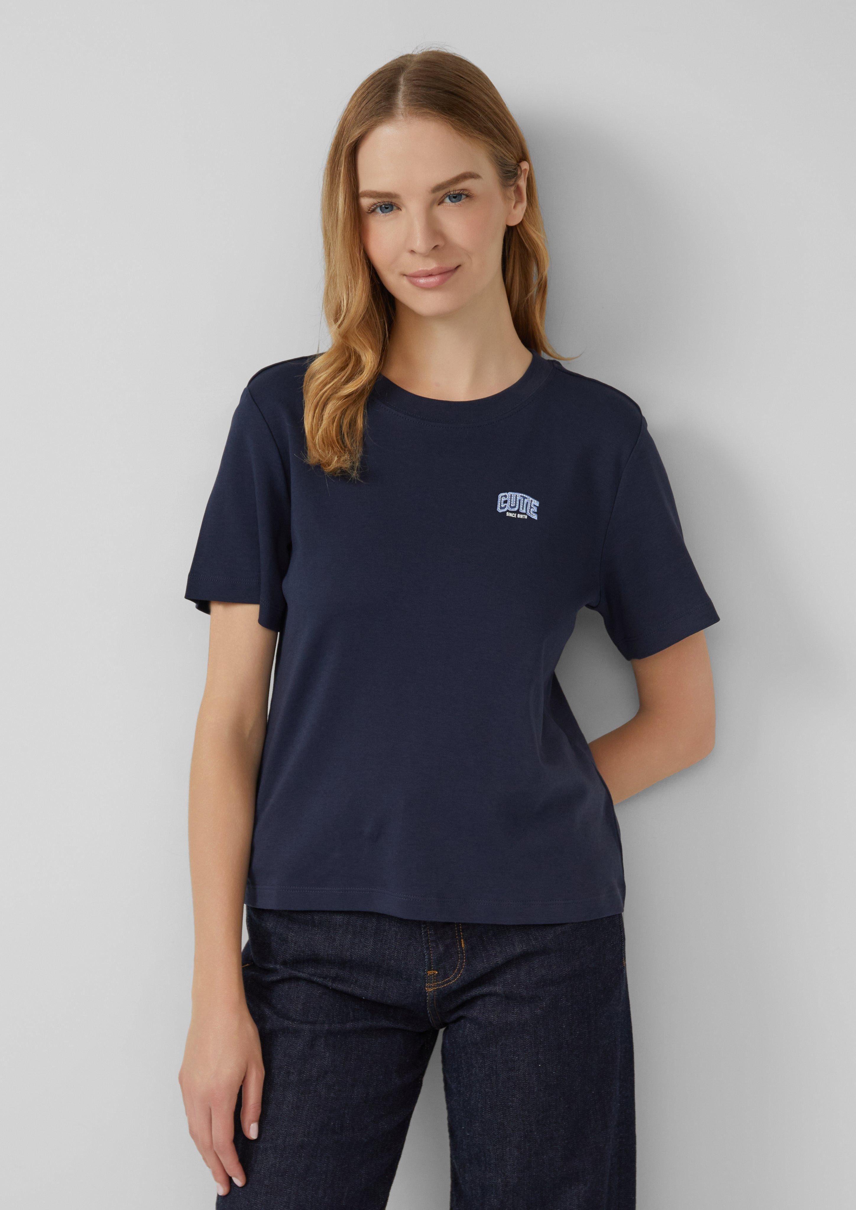 s.Oliver Kurzarmshirt T-Shirt aus Interlockjersey mit günstig online kaufen