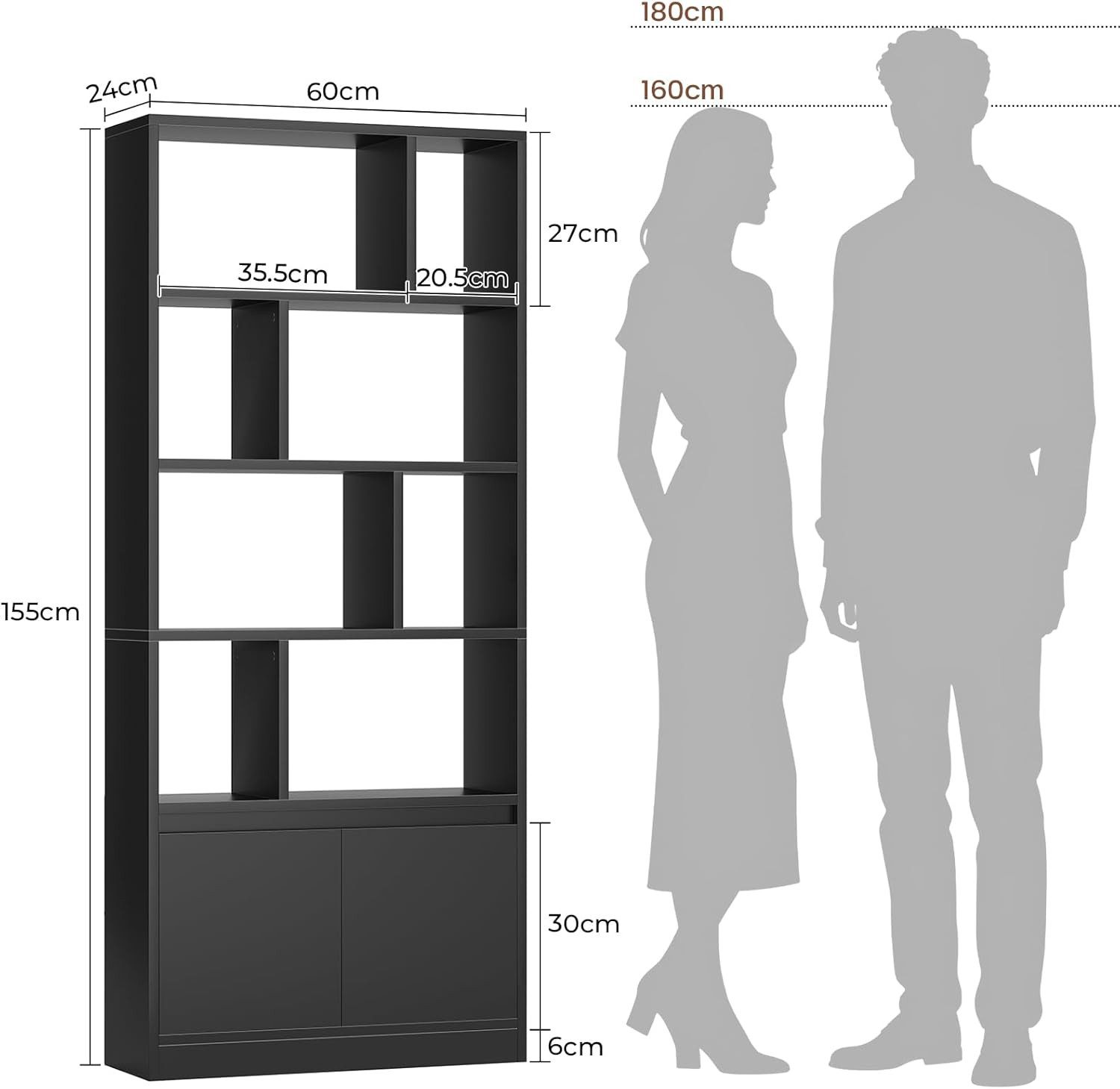 MSMASK Bücherregal Bücherschrank Hoch – 4 Ebenen + offenes Aufbewahrungsreg günstig online kaufen