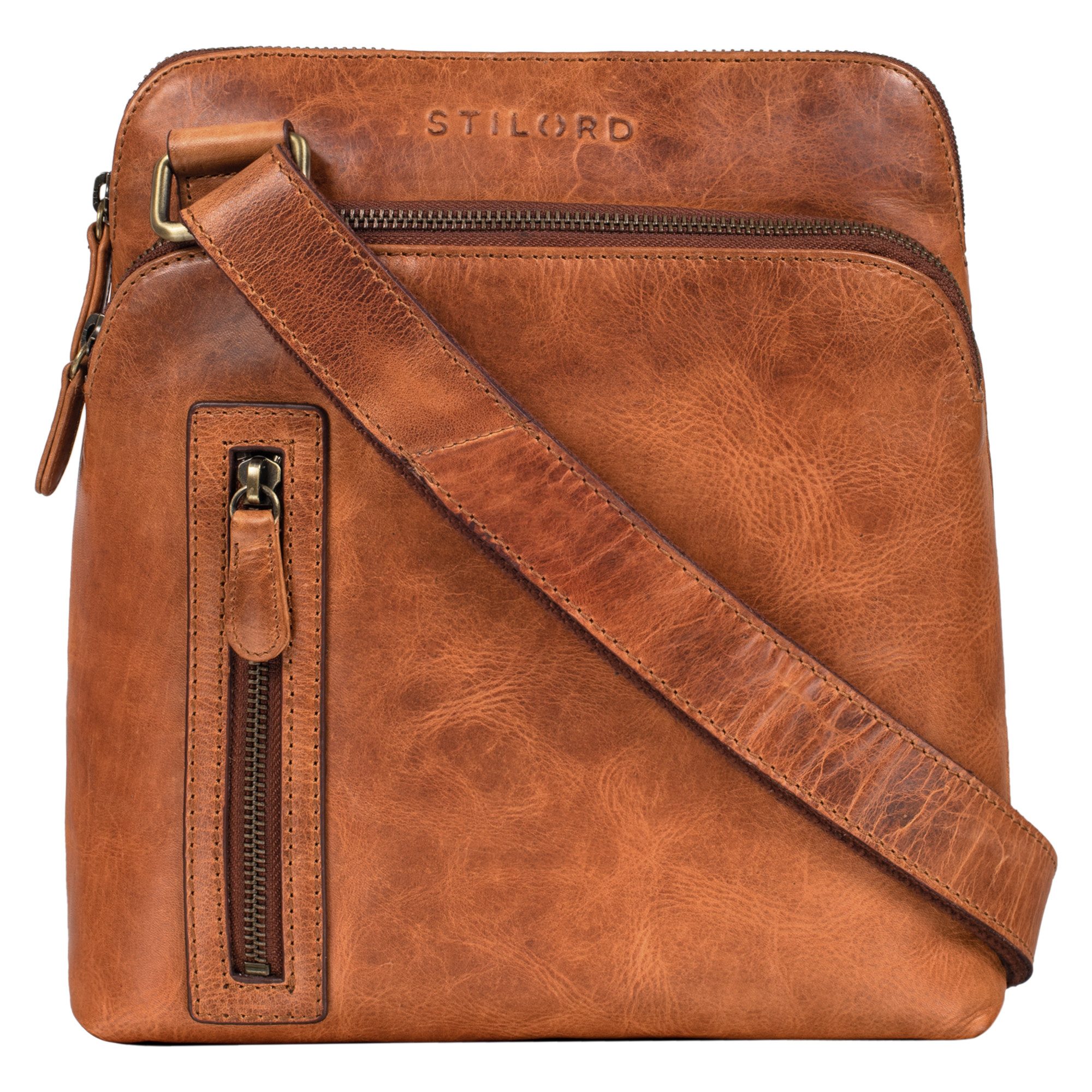 STILORD Schultertasche "Heike" Leder Umhängetasche Vintage