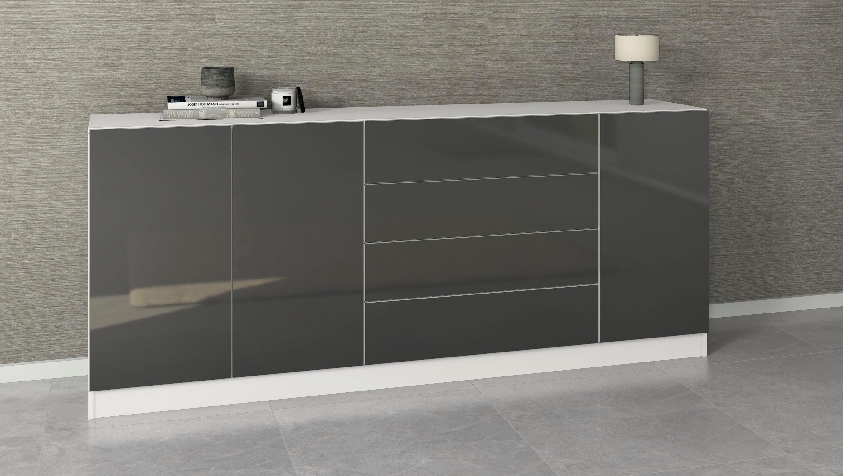 borchardt Möbel Sideboard Vaasa, Kommode mit 3 Türen und 4 Schubkästen auf günstig online kaufen