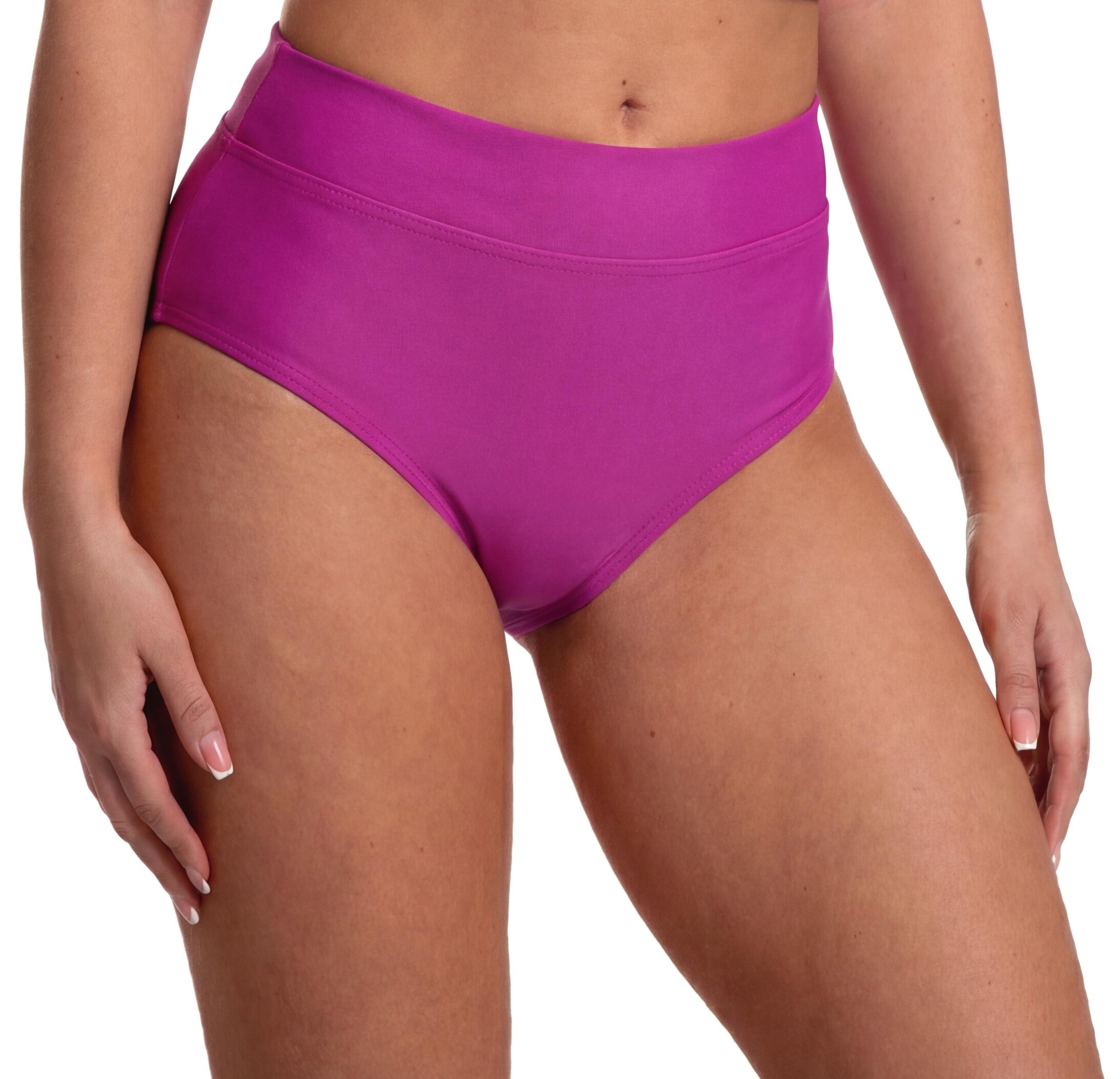 Aquarti Bikini-Hose Unterteil High Waist mit Umschlagbund