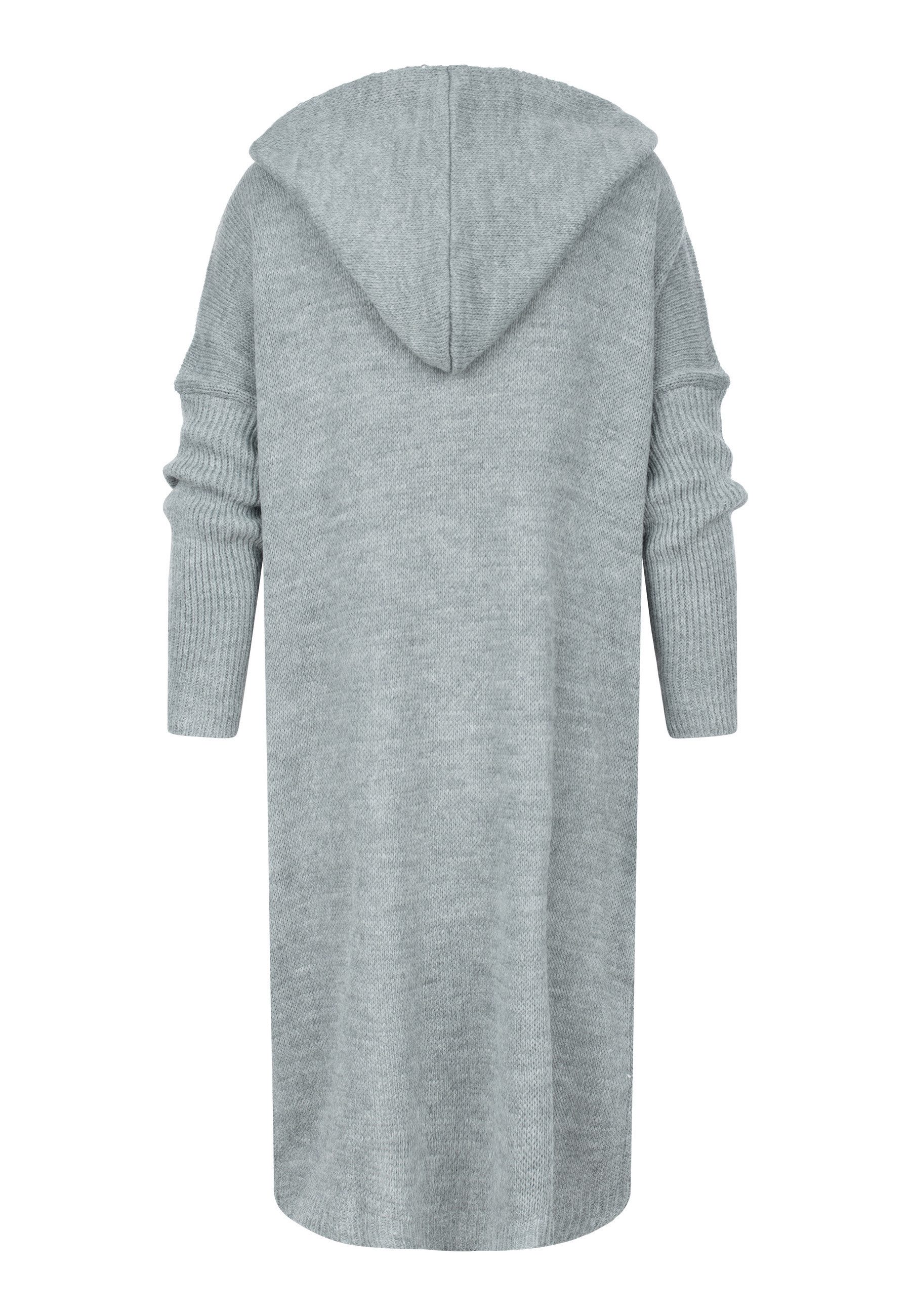CLOUD 5IVE Strickjacke CLOUD 5IVE Longform knit cardigan with hood (1-tlg)