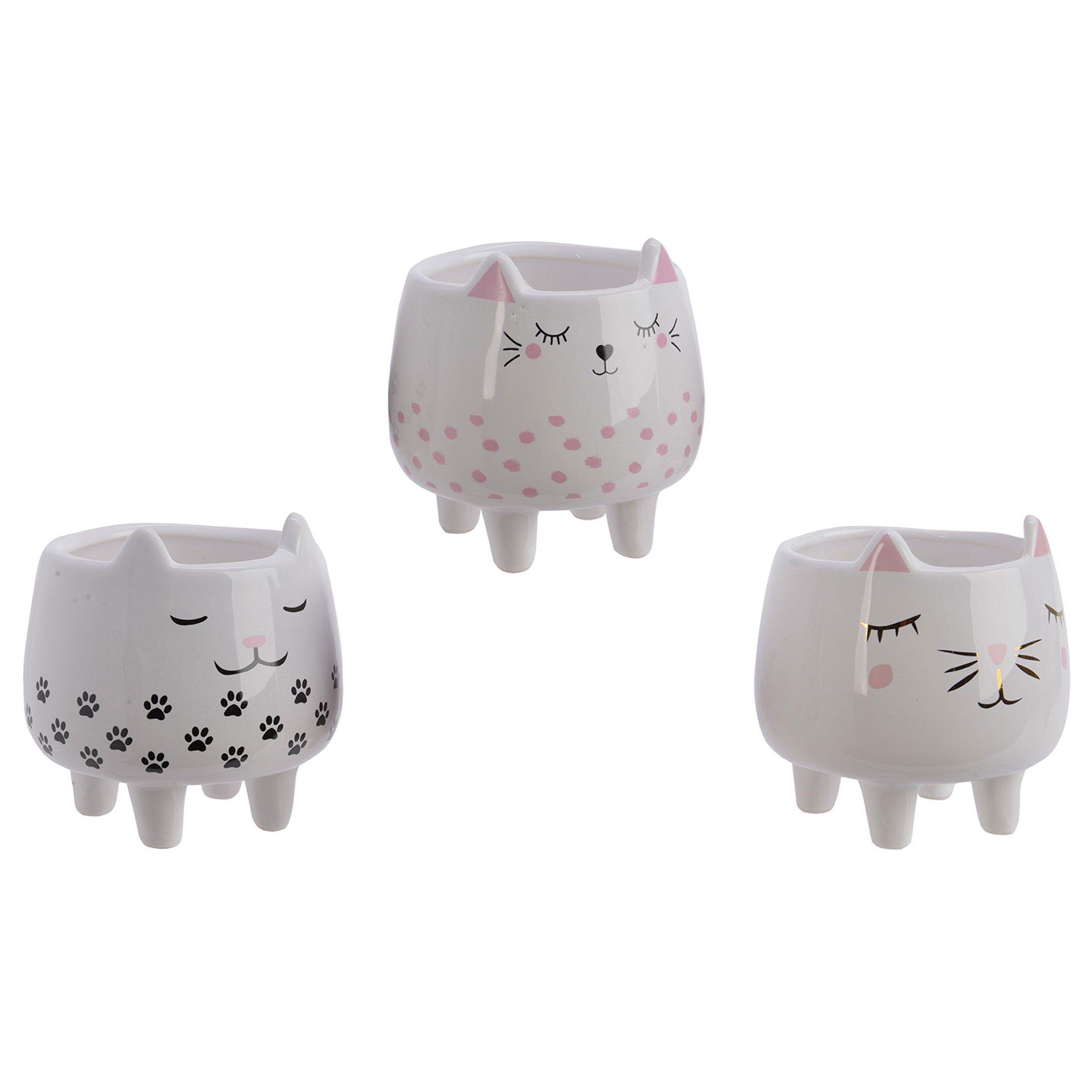 Decoris season decorations Blumentopf, Katze Blumentopf günstig online kaufen