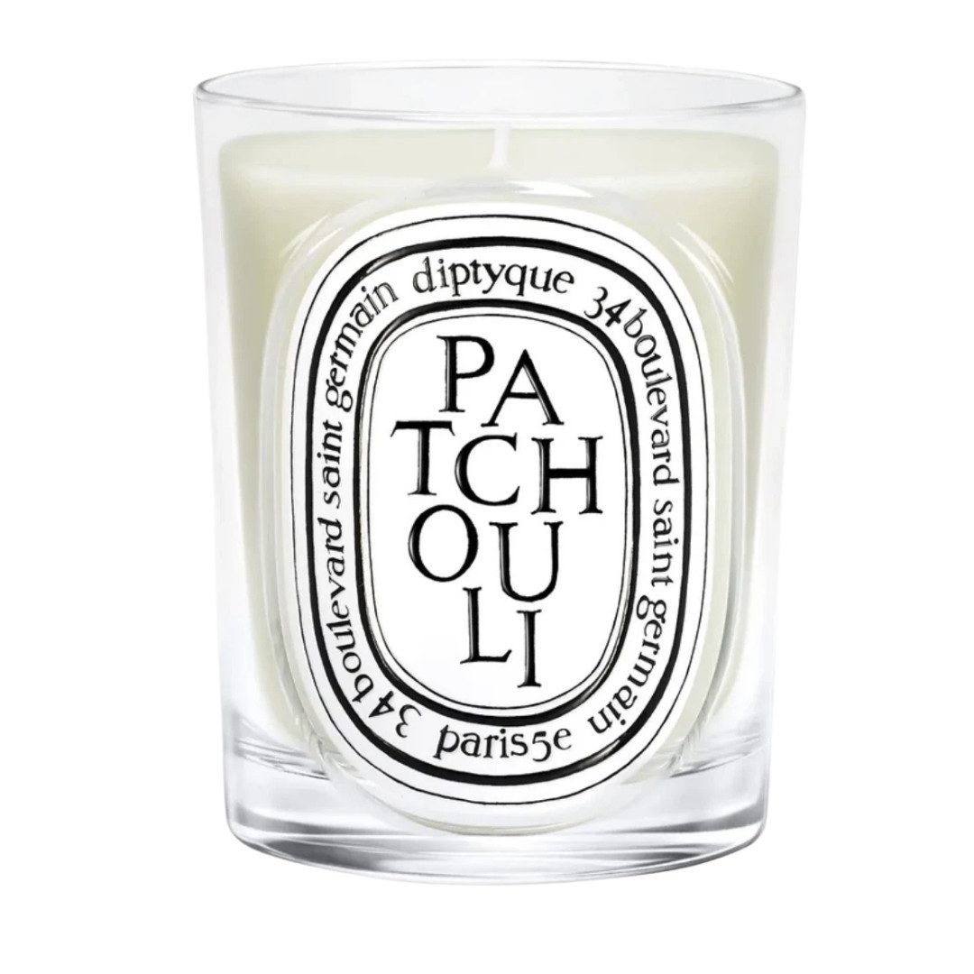Diptyque Duftkerze Patchouli 190g Duft Kerze Raumduft (1-tlg., Duftkerze), Intensiver Patchouli-Duft, ca. 50 Std. Brenndauer