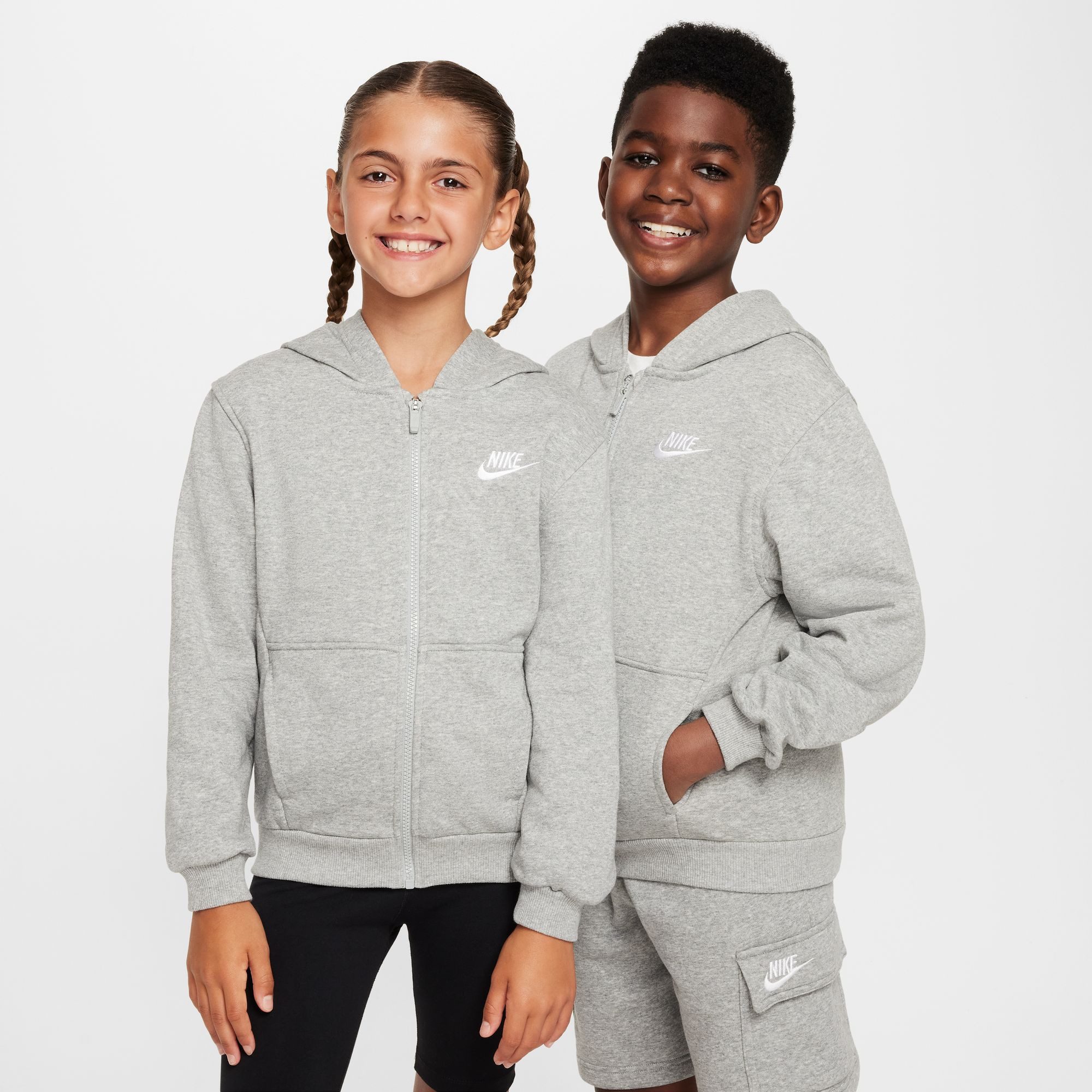 Nike Sportswear Kapuzensweatshirt K NSW CLUB FT HD FZ LS LBR Für Kinder und Jugendliche