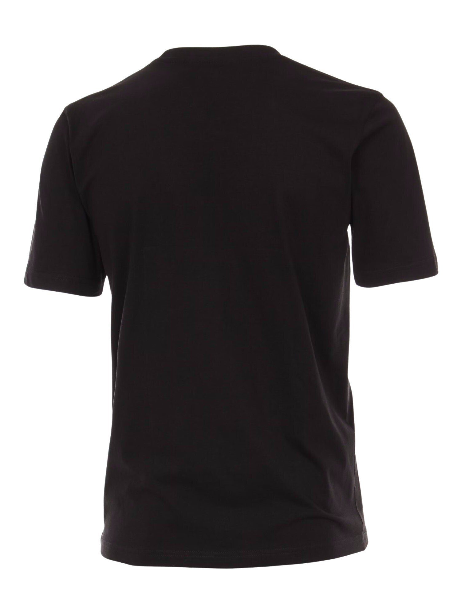 im Pack CASAMODA T-Shirt (2-tlg) Herrenshirt mit Shirt 2er schwarz