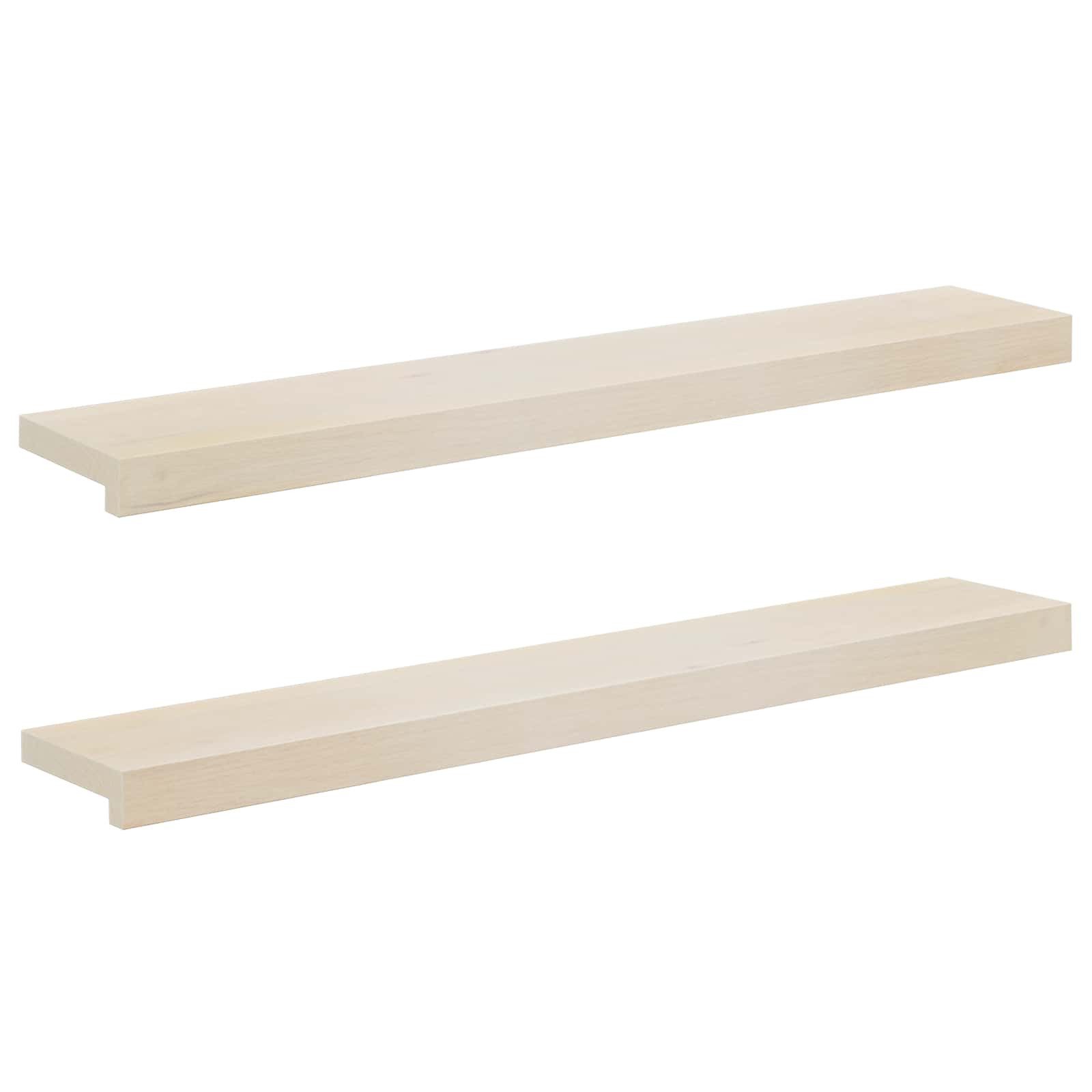 vidaXL Fensterbank 90 x 15 x 2 cm Fensterbänke 2 stk Weiß 90x15x2 cm Massivholz Eiche