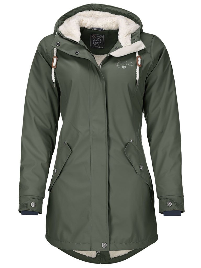 Dry Fashion Regenmantel Damen Regenjacke Malmö Kapuze und Teddyfleece - win günstig online kaufen