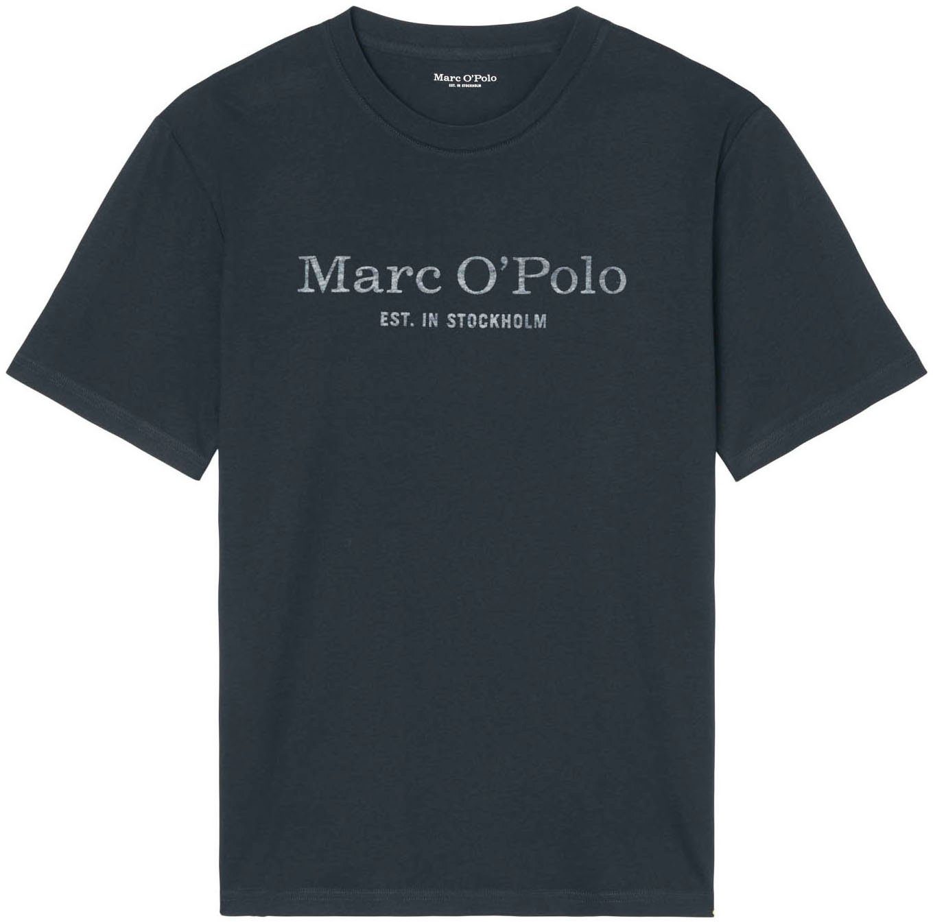 klassisches dark T-Shirt Marc night O'Polo Logo-T-Shirt