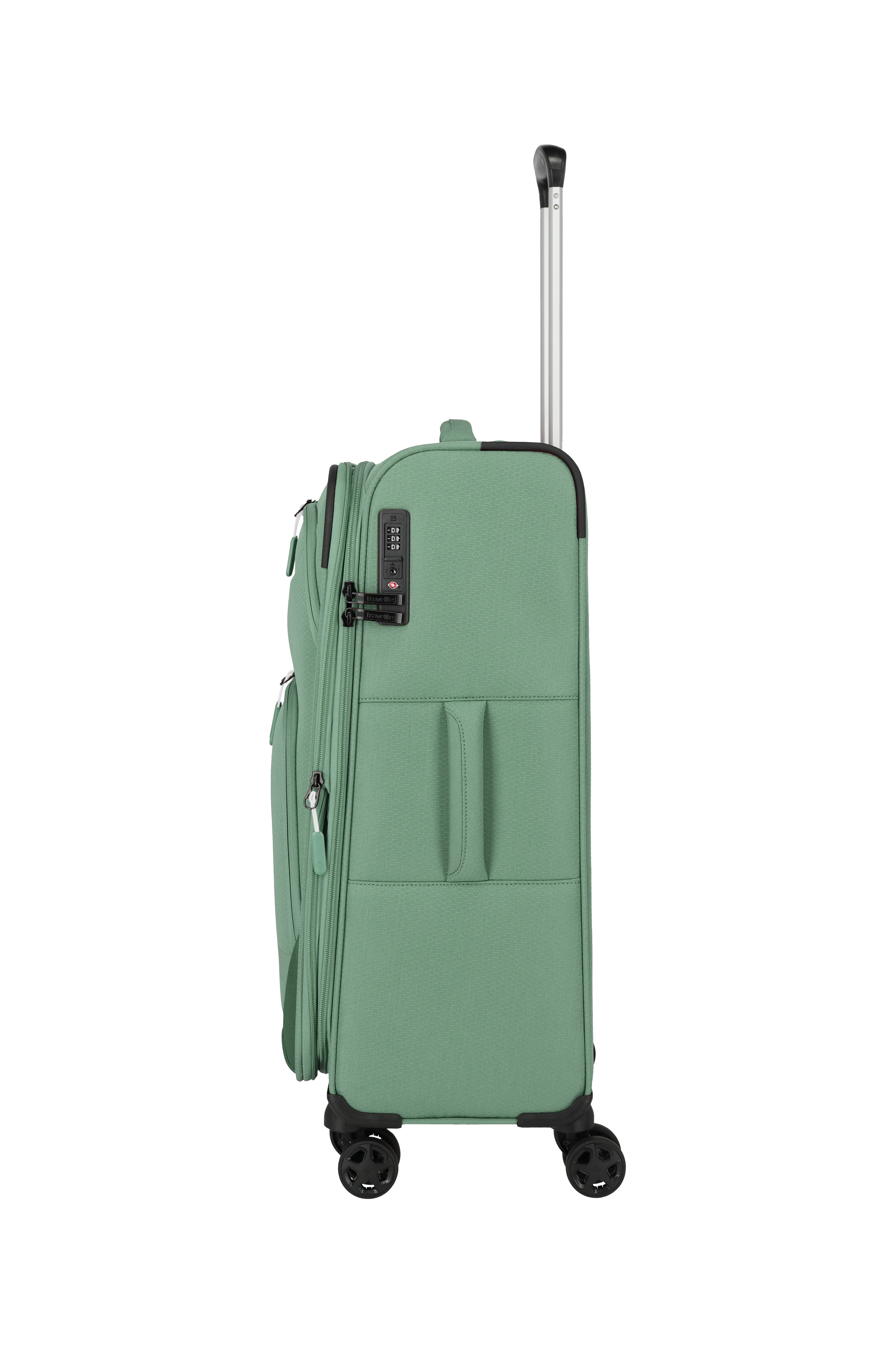 travelite Trolley KICK OFF Reisekoffer, 4 Rollen, 4 Doppelrollen, Außentaschen und Packgurte – leicht und robust – Bild 3 von 5