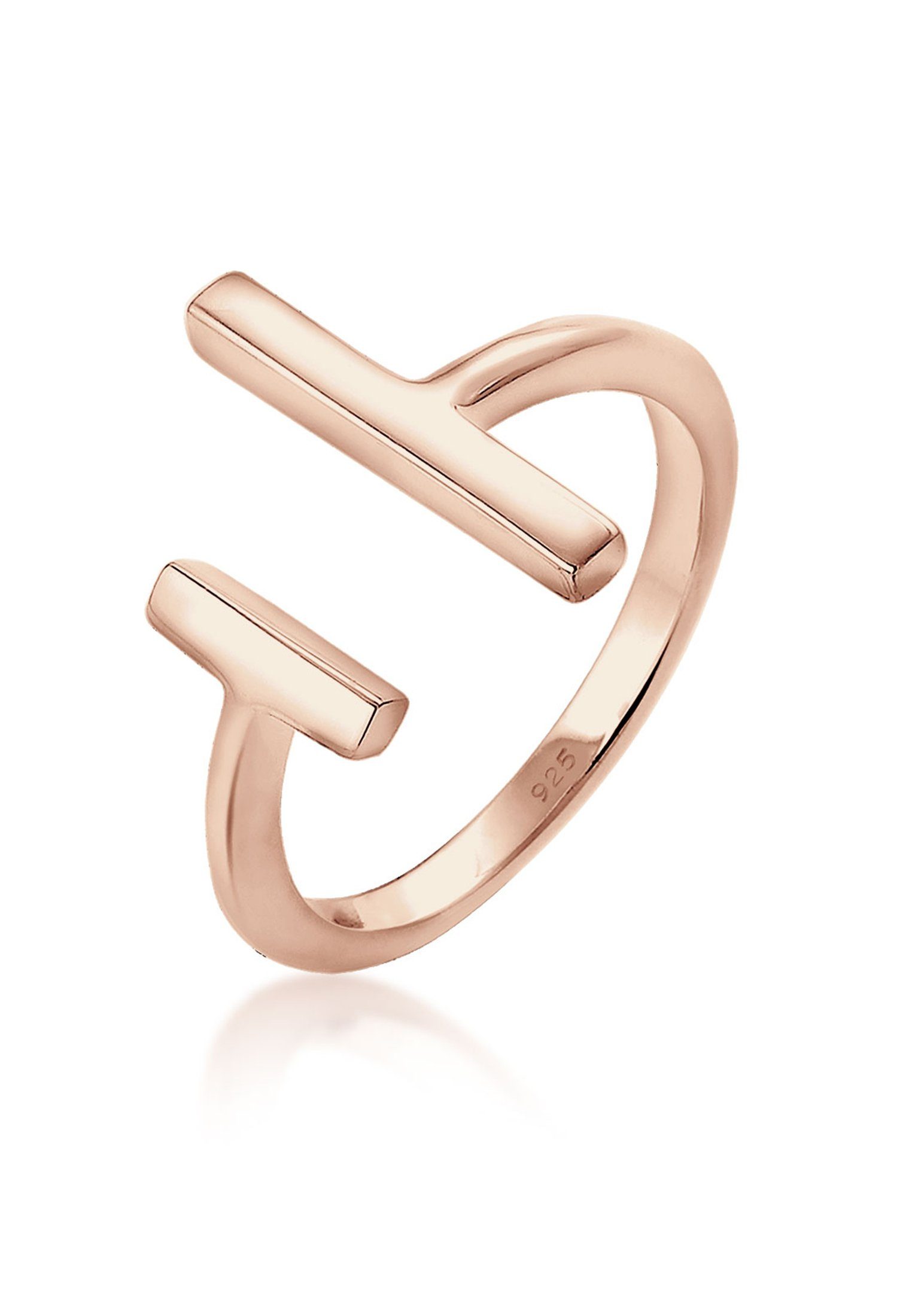 Fingerring Offen Verstellbar Geo Stab Minimal 925 Silber