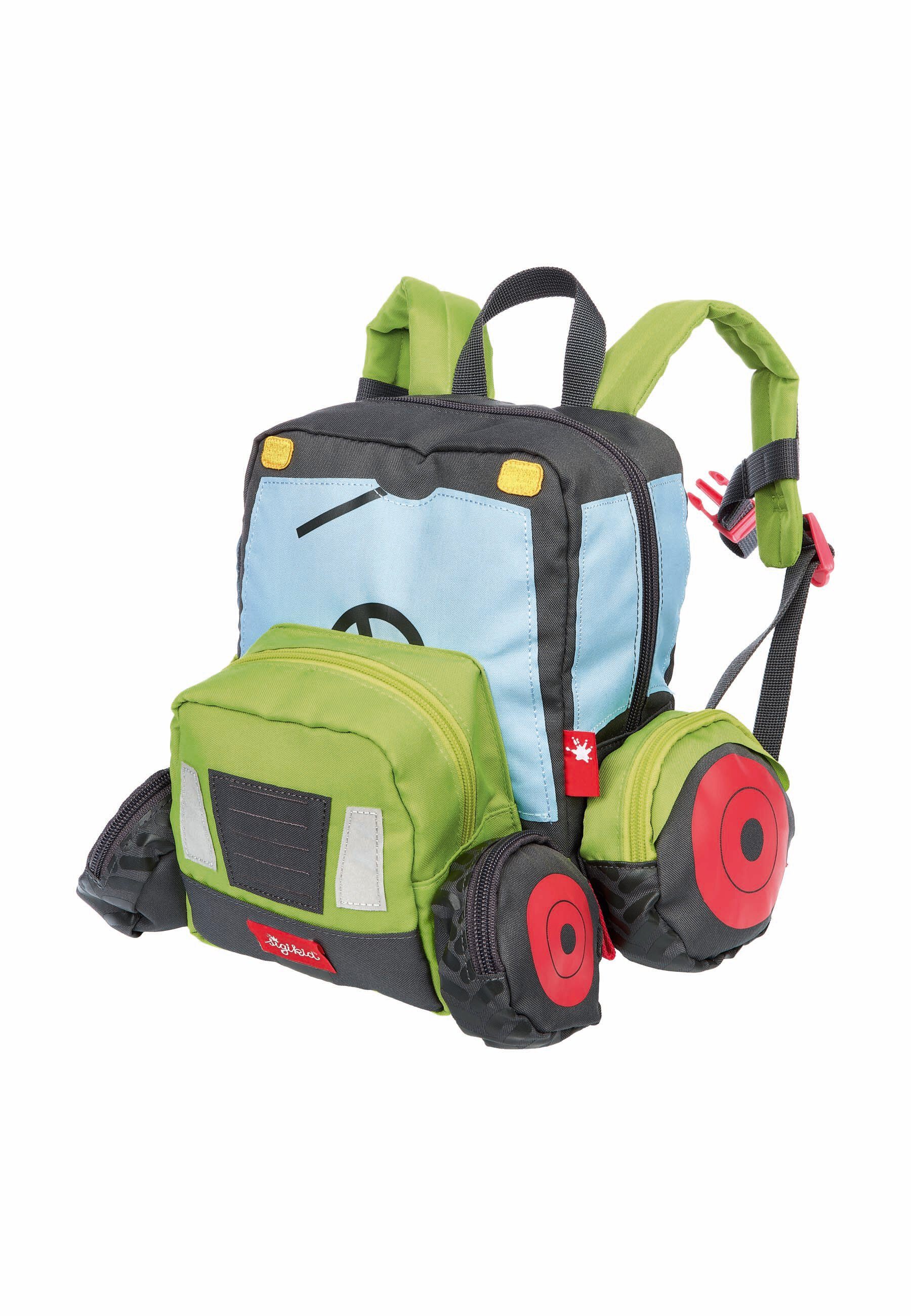 Sigikid Kinderrucksack Kinderrucksack Fahrzeuge 3,6 l grün