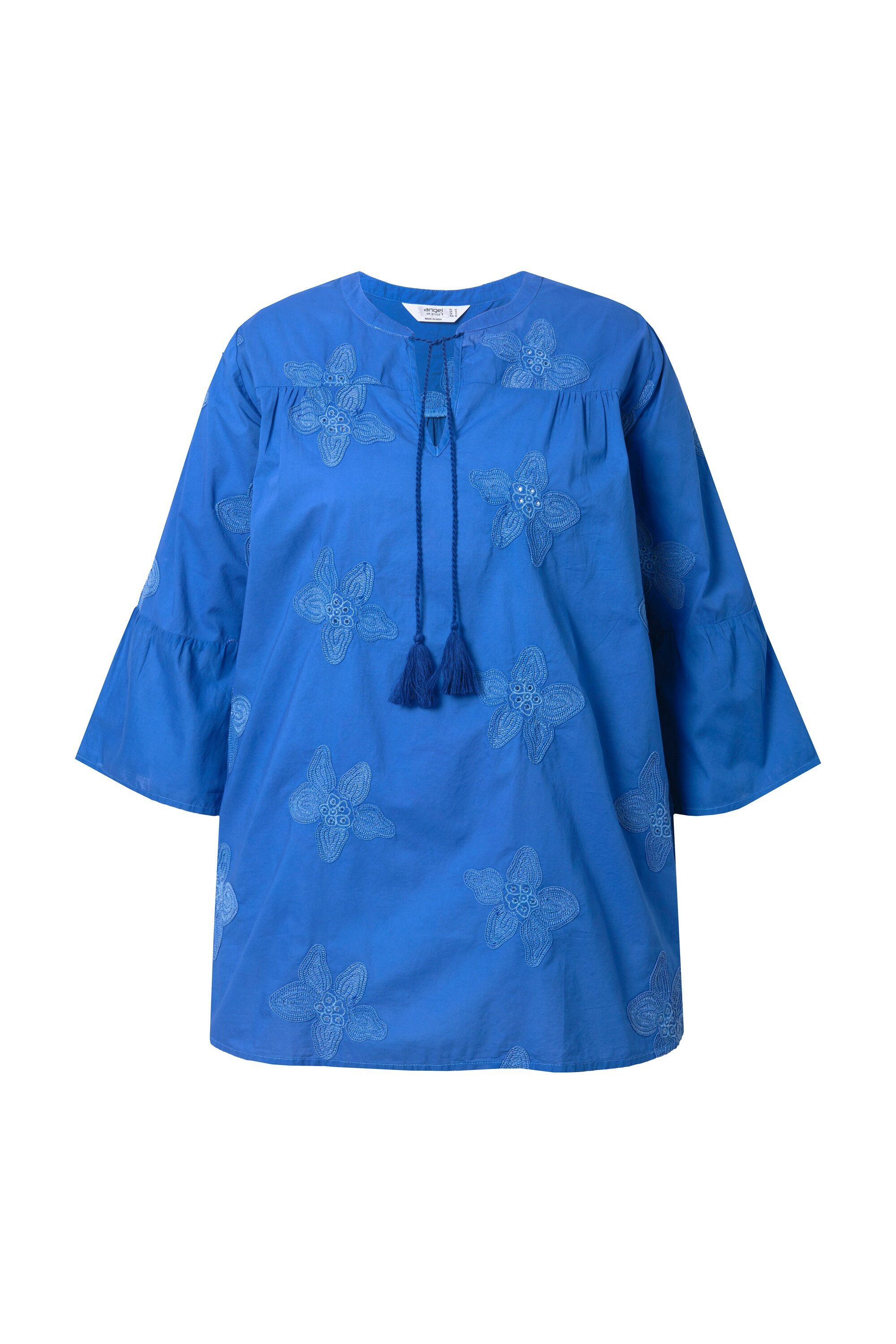 Angel of Style Tunika Tunika Stickerei Tunika-Ausschnitt 3/4-Volantärmel günstig online kaufen