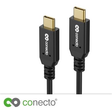 conecto conecto USB-C auf USB-C Lade-Kabel USB 2.0 Schnellladefunktion vergold USB-Kabel, (15 cm)